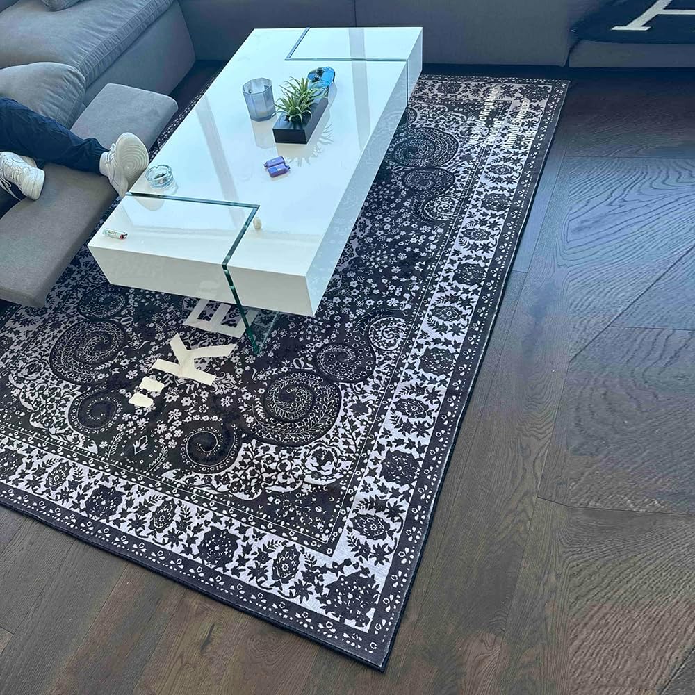 KEEP OFF Rug - Cashew Flower Classic Paisley Cashmere Area Rug - Hypebeast Home Decor Carpet - 31.5 * 47in (80 * 120cm) Kitchen Mat/Bedside Mat/Entryway - Artistic Premium Floor Mat