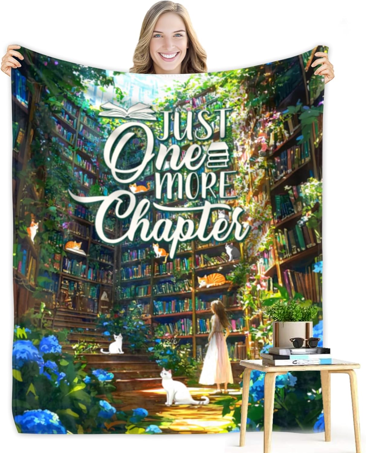 Book Lovers Gifts Blanket Teacher Gifts for Women Men Book Lover Throw Blanket Librarian Gifts for Soft Blankets Books Club Gifts for Women Librarian Gifts for Teacher 60" x50"