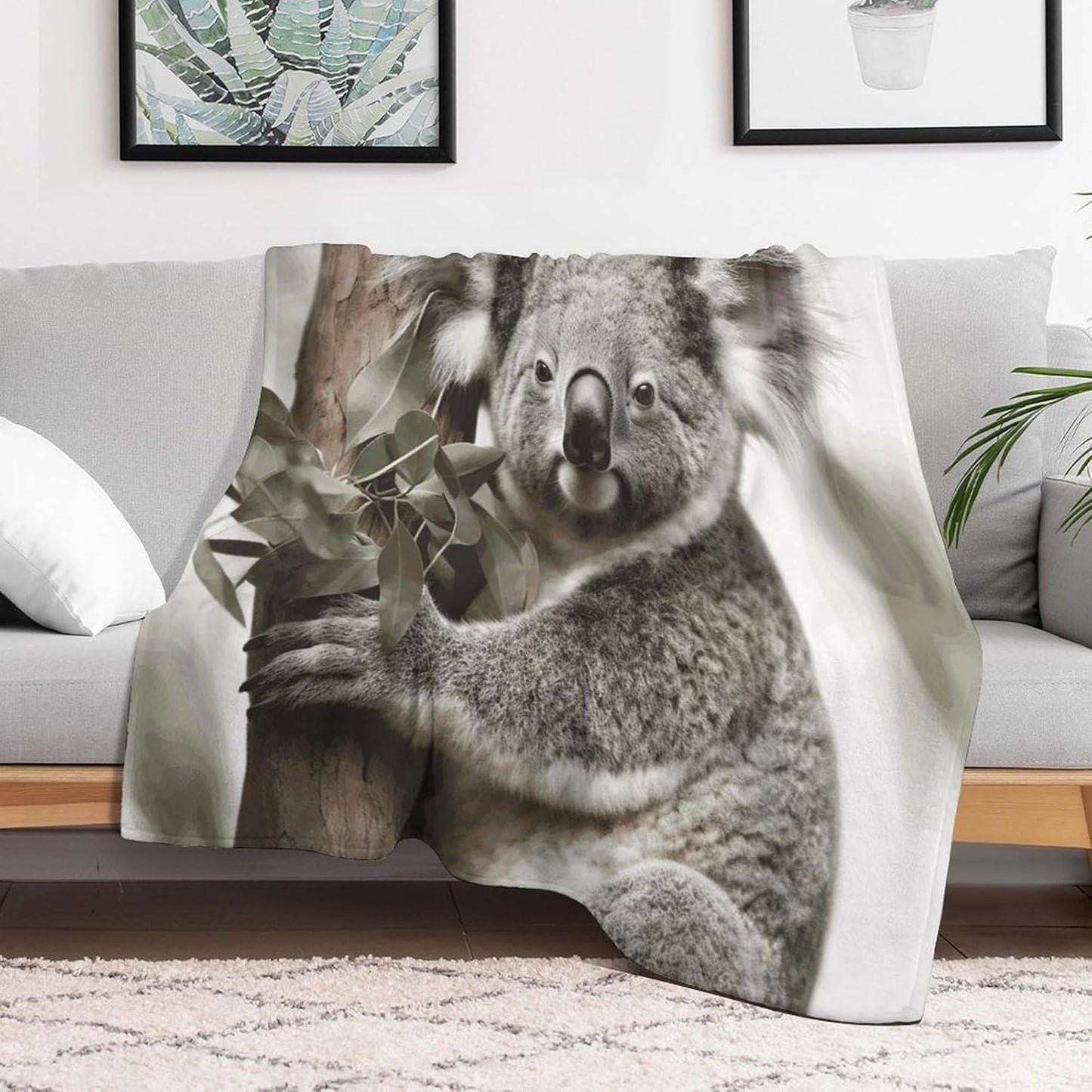Koala Throw Blanket for Couch Super Soft Warm Lightweight Throw Blankets Cozy Flannel Bed Blanket Cute Decorative Blankets for All Seasons Home Decor Gift 30"*40"（76 * 100cm）
