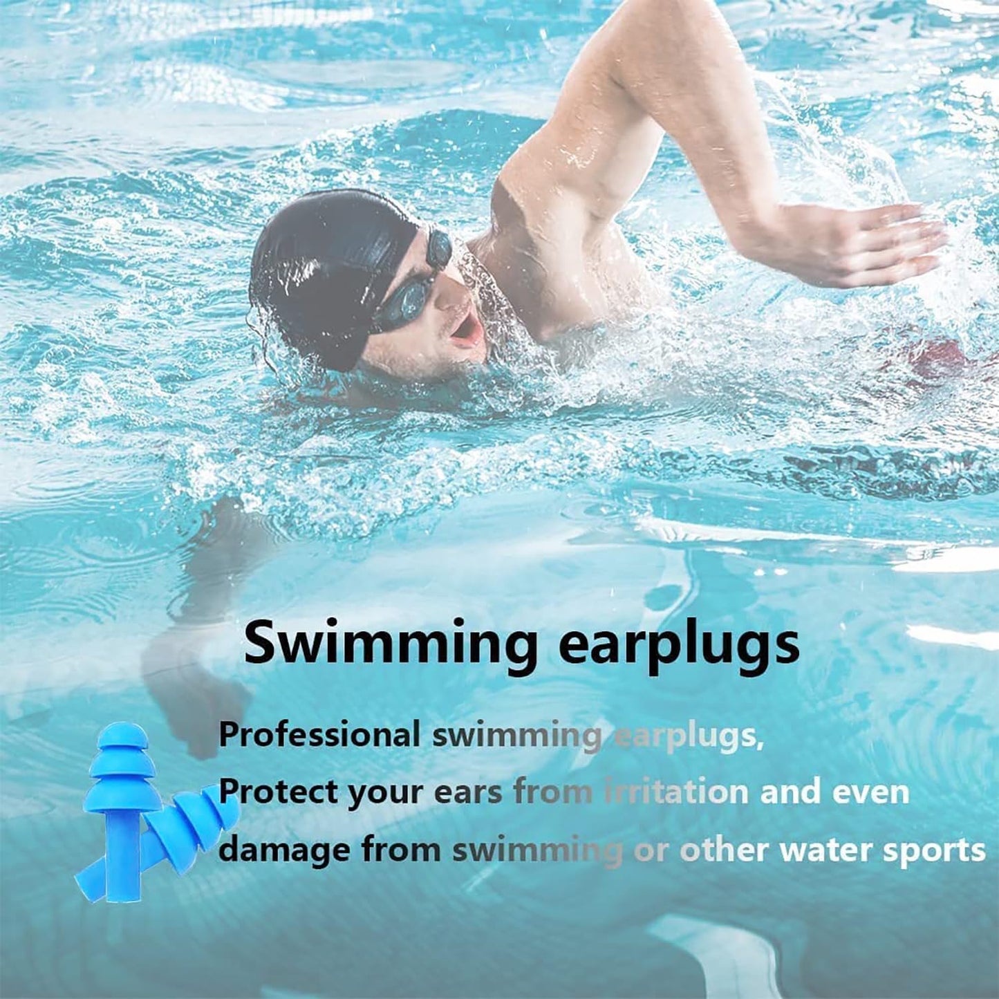 Earplugs for Sleeping,5 Pairs Noise Cancelling Silicone Earplugs for Sleeping Swimming Snoring Concerts