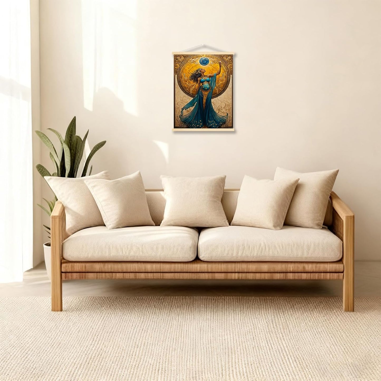 Gaia Goddess Mother Earth Greek Mythology Feminine Divine Poster Frame Canvas Wall Art Living Room Aesthetic Home Decor Bedroom Decoration Gift Posters Framed 12x16inch