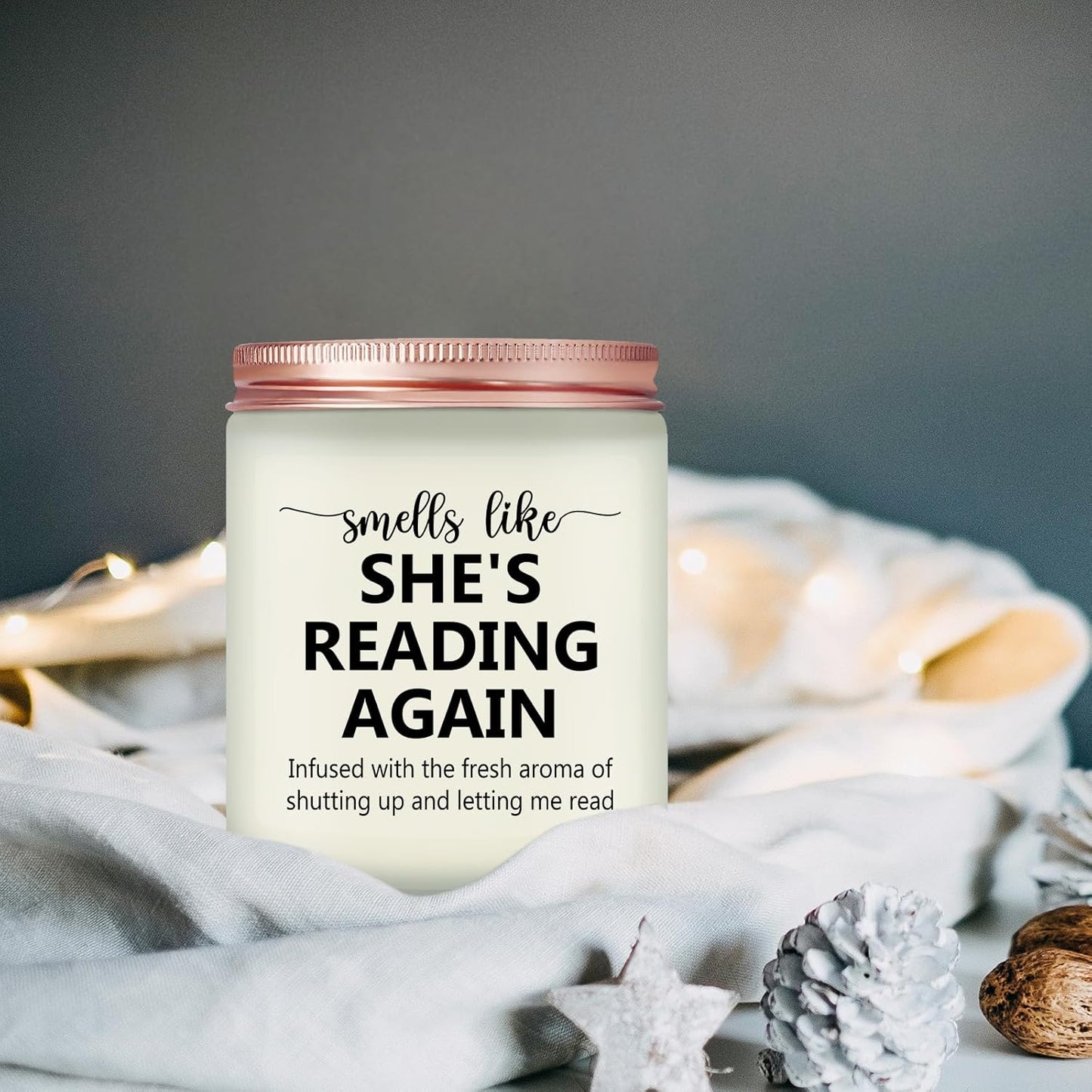 Book Lovers Gifts, Reading Candle - Gifts for Book Lovers, Readers, Bookish Present Reader Presents - Lavender Scented Candle