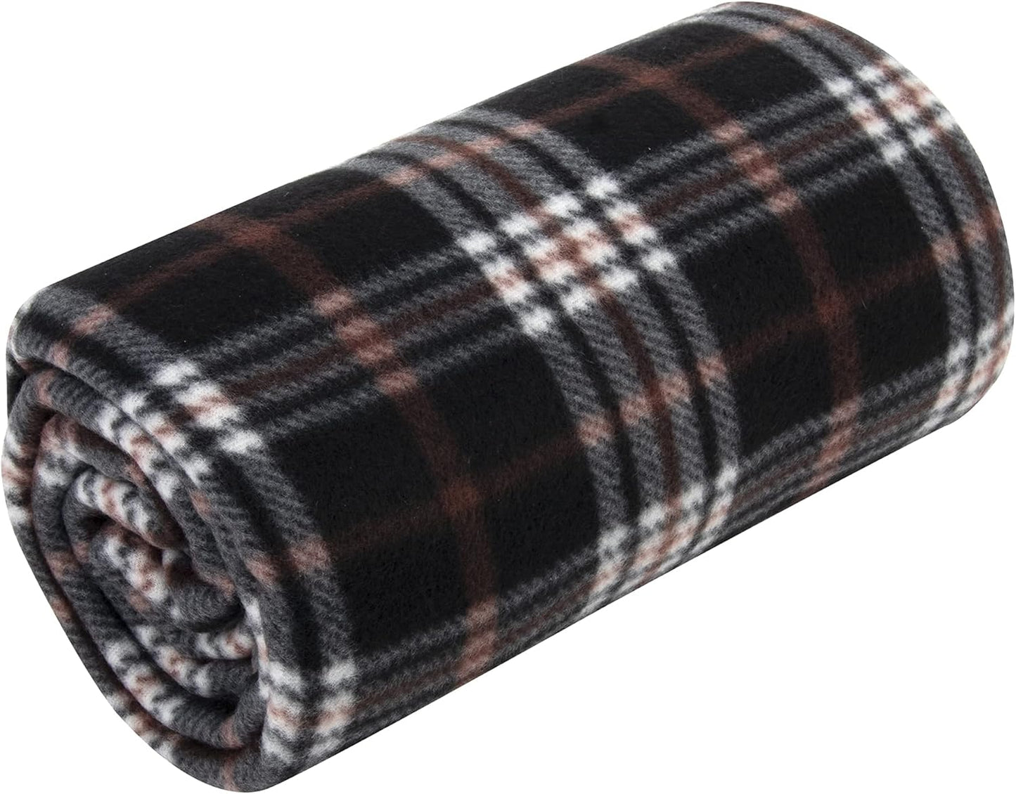 Trail maker 50x60 Throw Blankets, Plaid Fleece Throw Blankets for Bedroom, Couch, Livingroom, Chair, Pets, Outdoors