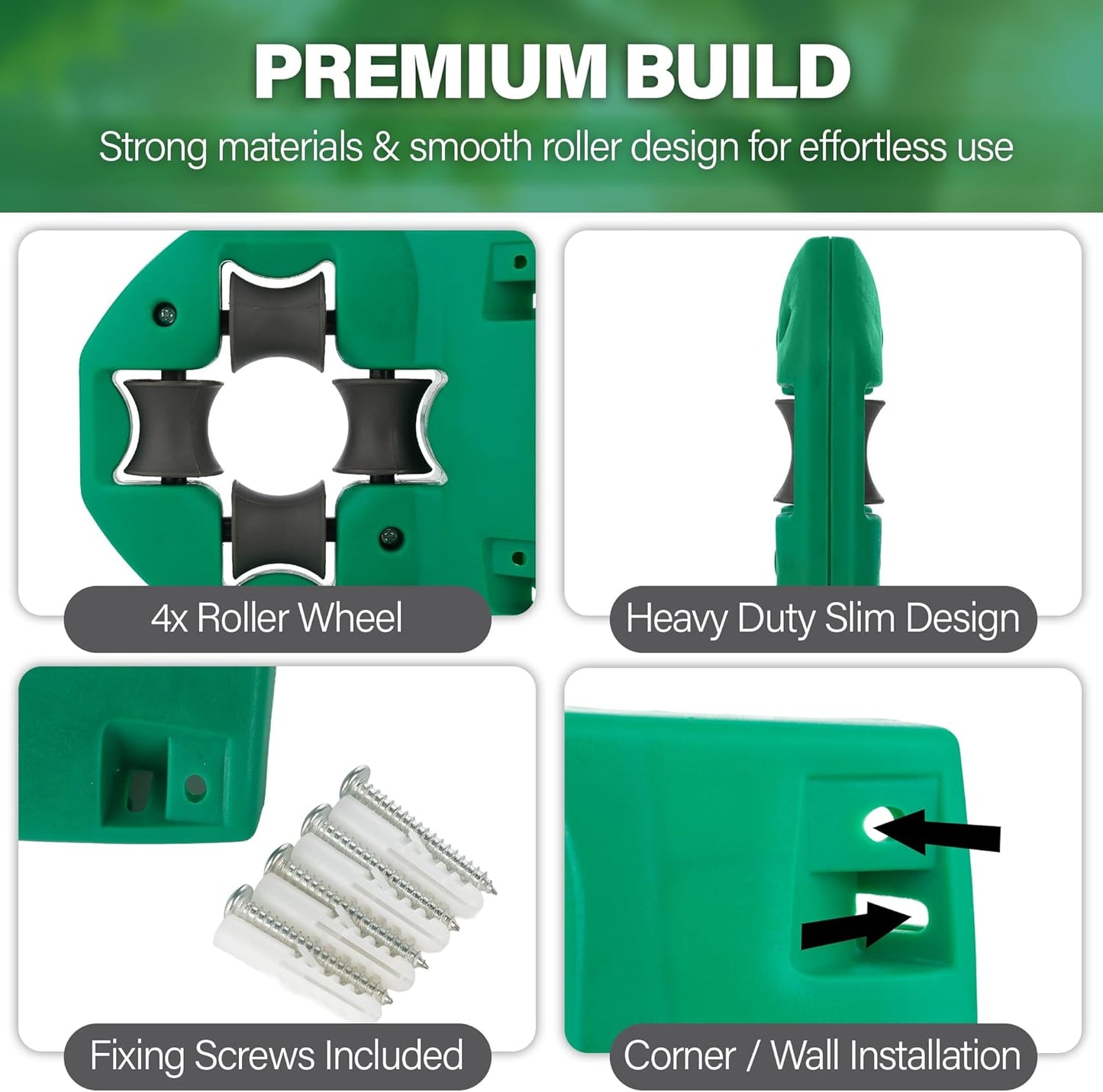 Garden Hose Pipe Roller Guide – Corner & Wall Hose Guide Tool for Preventing Kinks, Protecting Plants, and Easy Garden Watering
