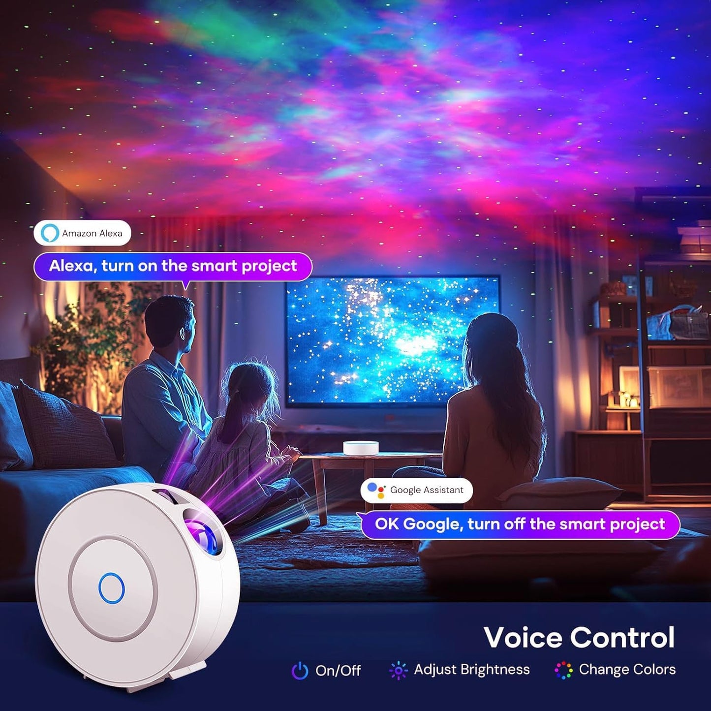 Rare Blue Laser Star Projector with Remote Control,Premium ABS Build & HD Lens, Ultra-Soft Realistic Nebula, Dimmable 16M Colors for Bedroom/Game Room/Party(Blue Star+Remote)