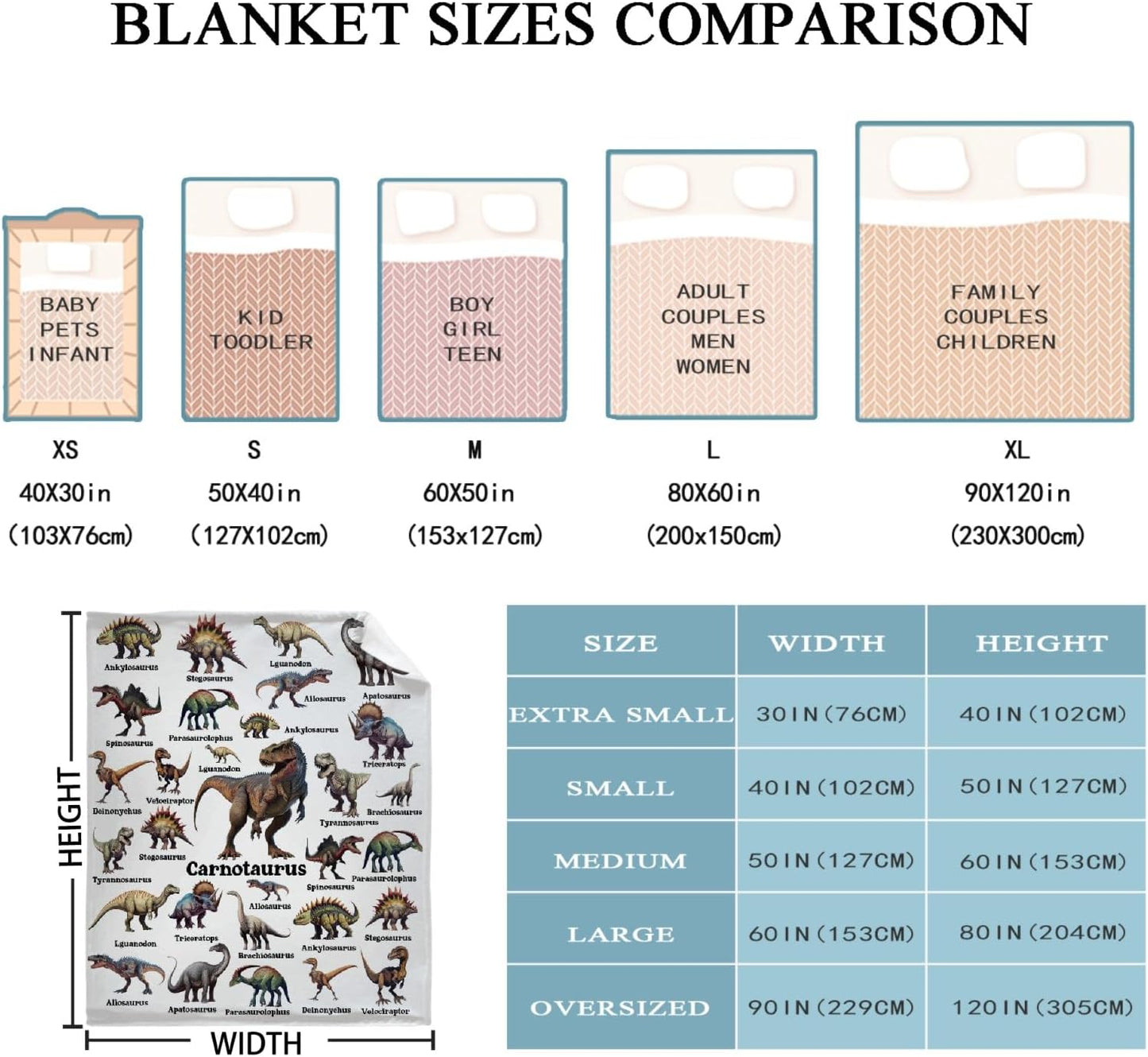 Dinosaur Blanket Gift for Boys, Jurassic Dino Dinosaurs Throw Blanket Gifts for Teens Girls Animal Wild Decor Plush Soft Lightweight Flannel Fleece Dinosaurs Blankets for Sofa Bed Chair 60x50In