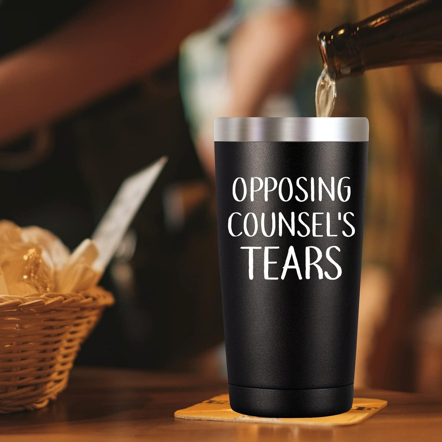 SpenMeta Lawyer Gifts for Men - Opposing Counsels Tears - Funny Defense Attorney Court Cup - Lawyers Graduate Law Student Graduation, Birthday, Christmas Gifts, 20oz Lawyer Tumbler