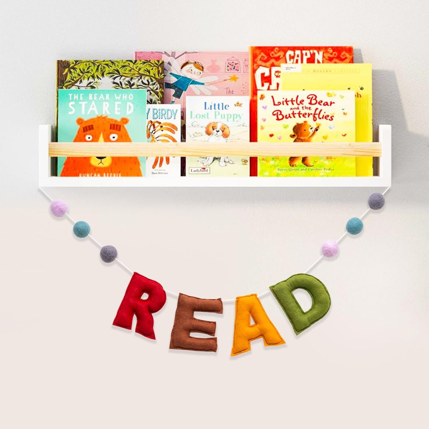 Read Sign - Boho READ Felt Garland Banner, Reading Corner Decor for classroom, Read Hanging Banner for Kids Reading Nook Wall Art Nursery Decor, Read Signs for Classroom Library Family Playroom Decor