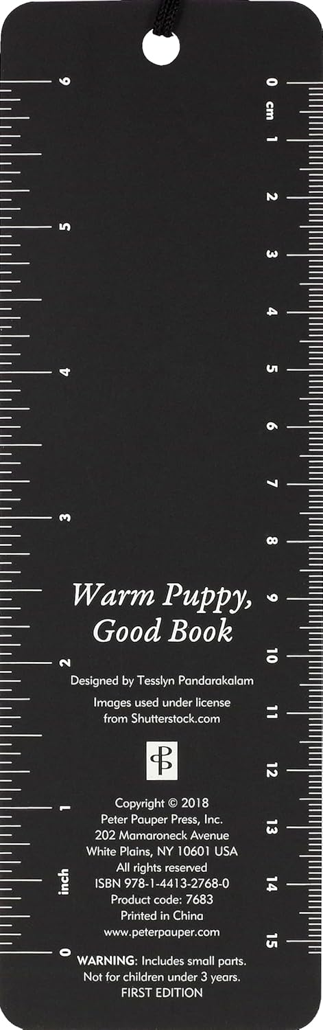 Happiness Is a Warm Puppy and a Good Book Beaded Bookmark