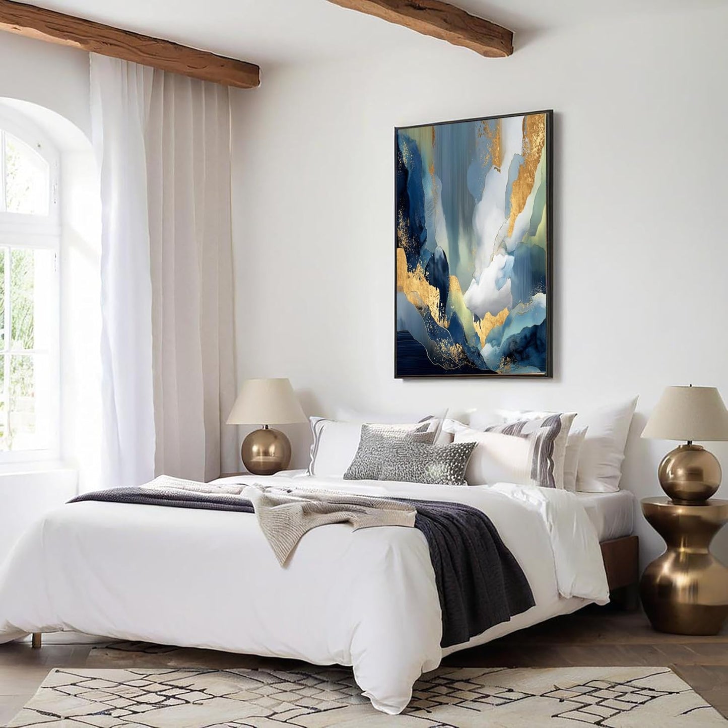 GDJSMIN Modern Art Style Wall Art, Abstract Marble Aesthetics Poster for Reading Room Living Room Decor 24x 31 inch Unframed
