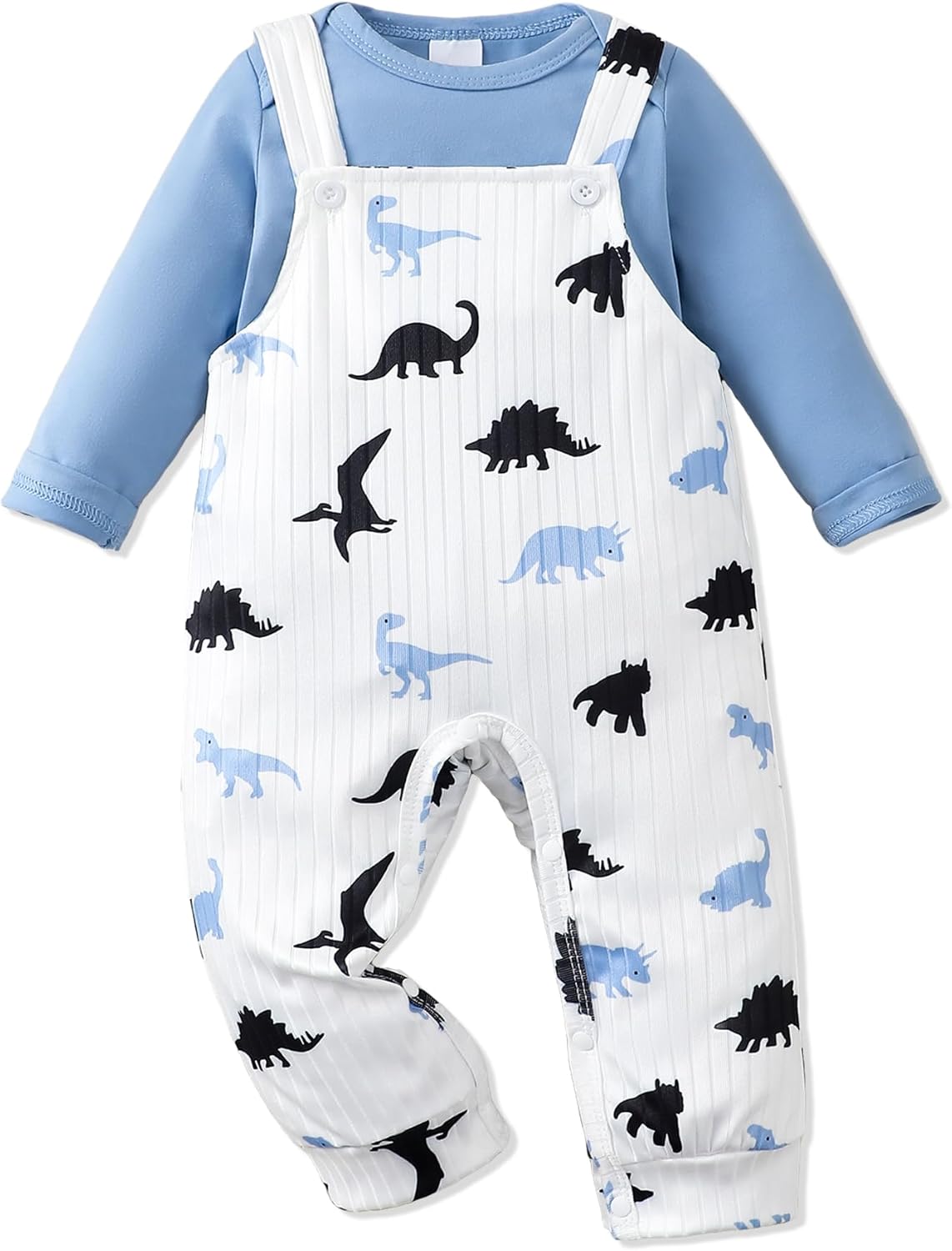 NZRVAWS Newborn Baby Boy Clothes Outfits Infant Stripe Animal Romper Cute Denim Jeans Jumpsuit Overalls 0-18 Months