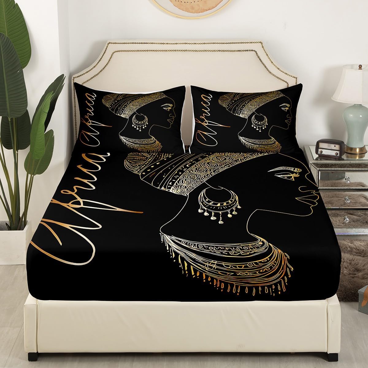 Feelyou African American Woman Sherpa Blanket Ethnic Afro African Fleece Throw Blanket for Women Girls Plush Black 50x60 Inches