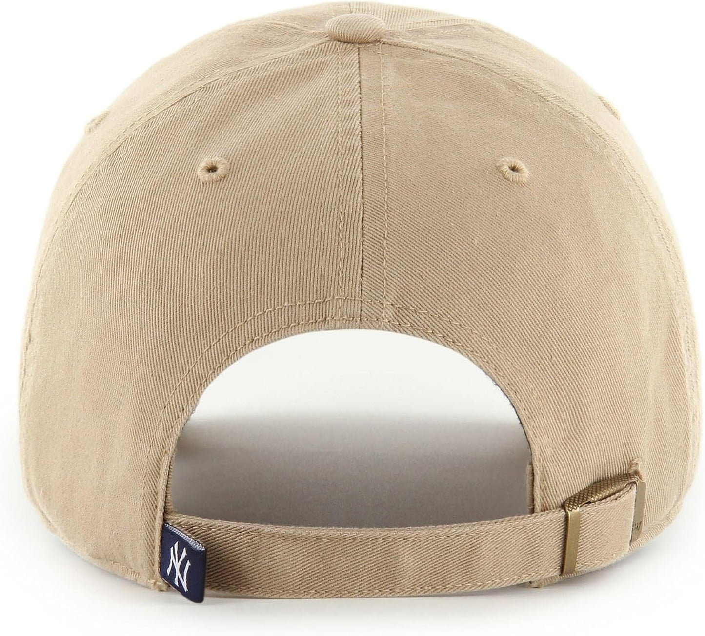 47 Brand MLB Khaki Primary Logo Clean Up Adjustable Strap Baseball Dad Hat Cap, Adult One Size Fits All