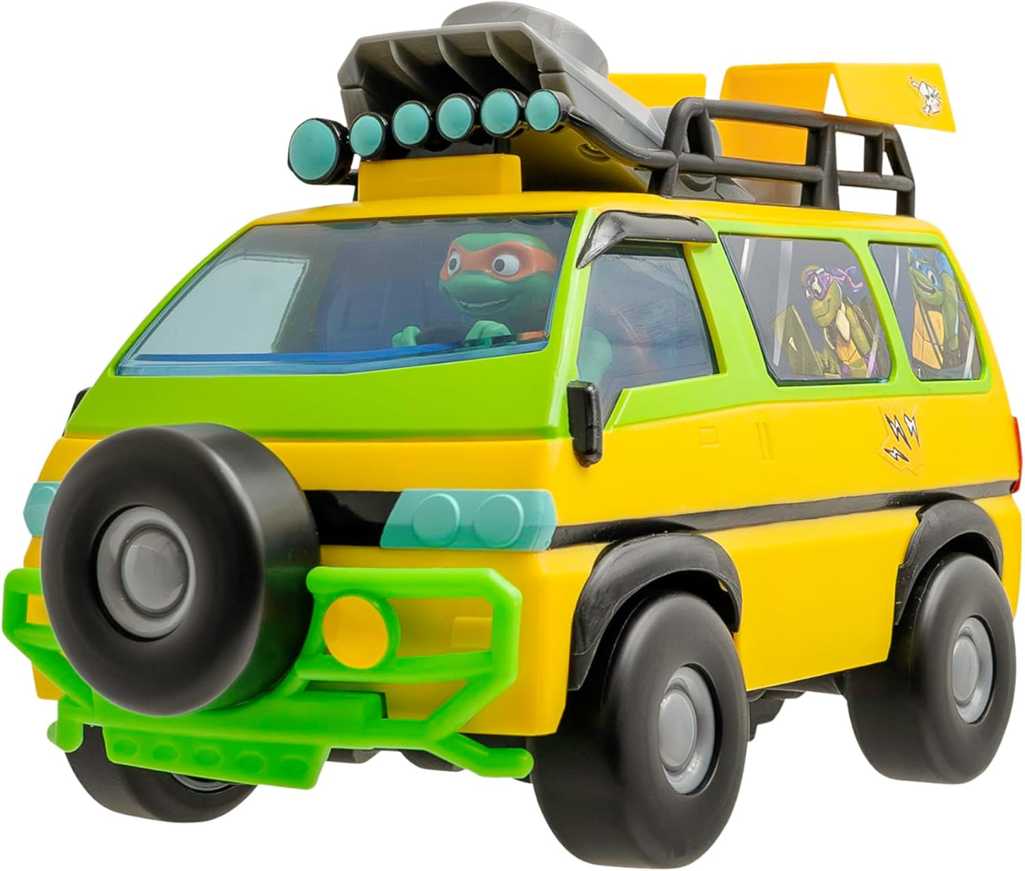 Teenage Mutant Ninja Turtles Toy, Pizza Blaster RC Vehicle with 6 Foam Pizza Launchers, TMNT Remote Control Toy for Kids, Mutant Mayhem, Ages 5+