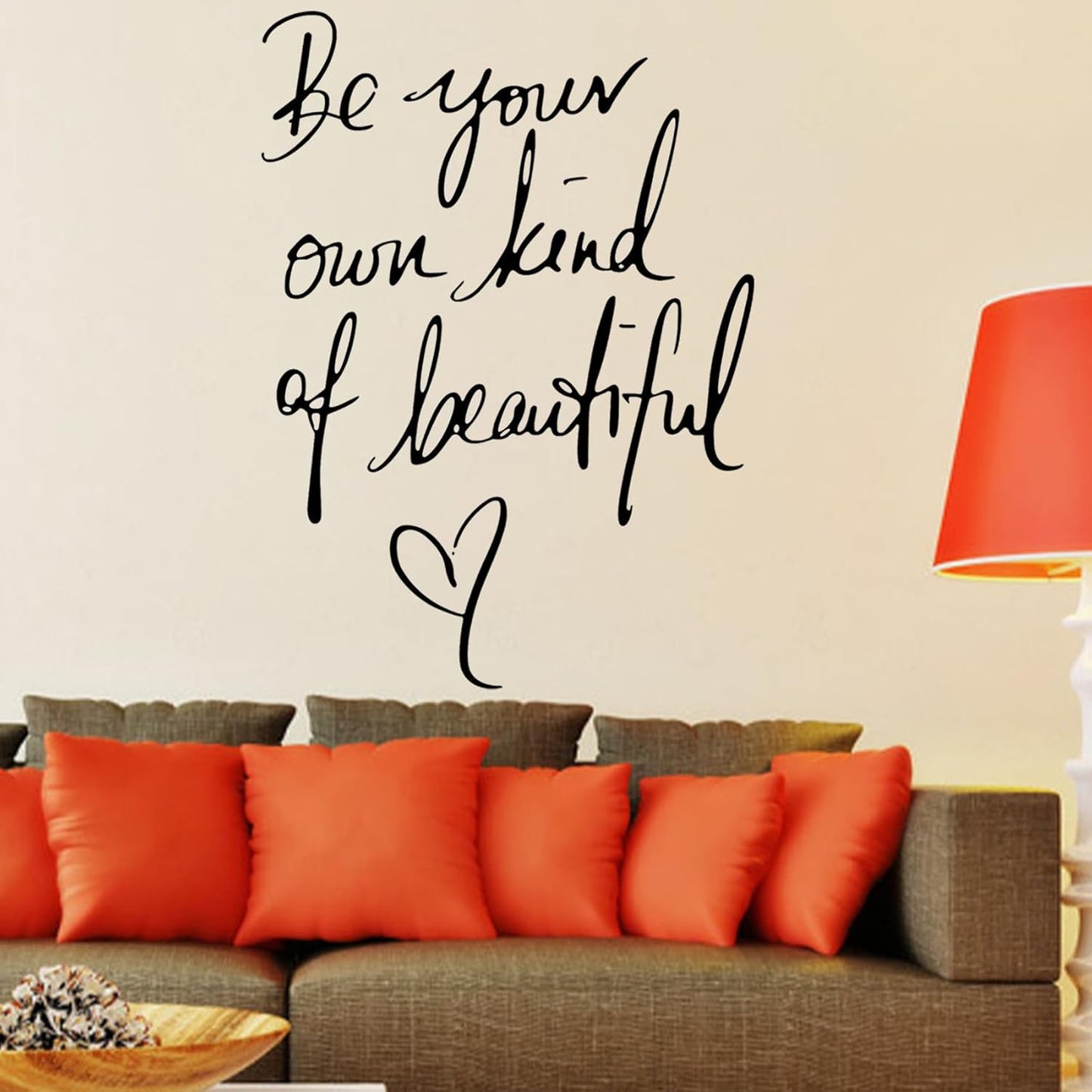 Wall Stickers Inspirational Quote Be Your Own Kind of Beautiful Motivational Saying Art Lettering Vinyl Decal Home Decor Wallpaper for Girls Bedroom Living Room Office Home Background Decoration