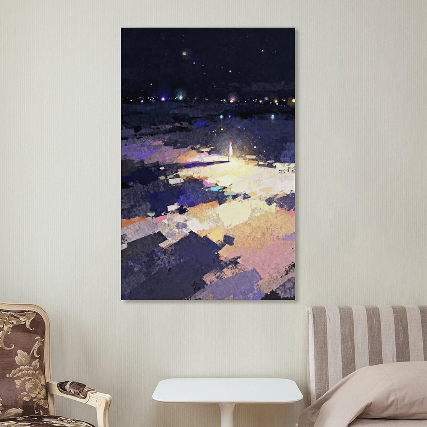 The World of Loneliness - 3 Oil Painting Print, Loneliness Wall Art, Moody Aesthetic Painting, Suitable for Reading Nook, Living Room, Bedroom Frame-style 08x12inch(20x30cm)