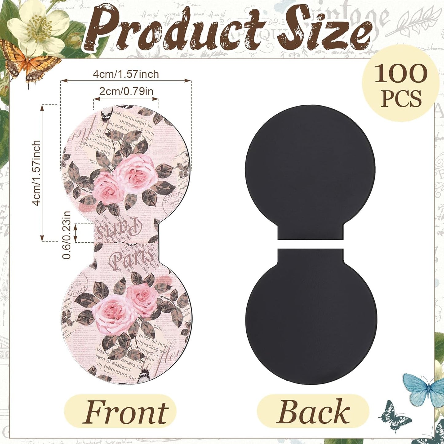 100 Pcs Magnetic Bookmarks Bulk Vintage Magnet Book Marker Clips Retro Reading Gifts for Students Office Classroom Book Lover Favors