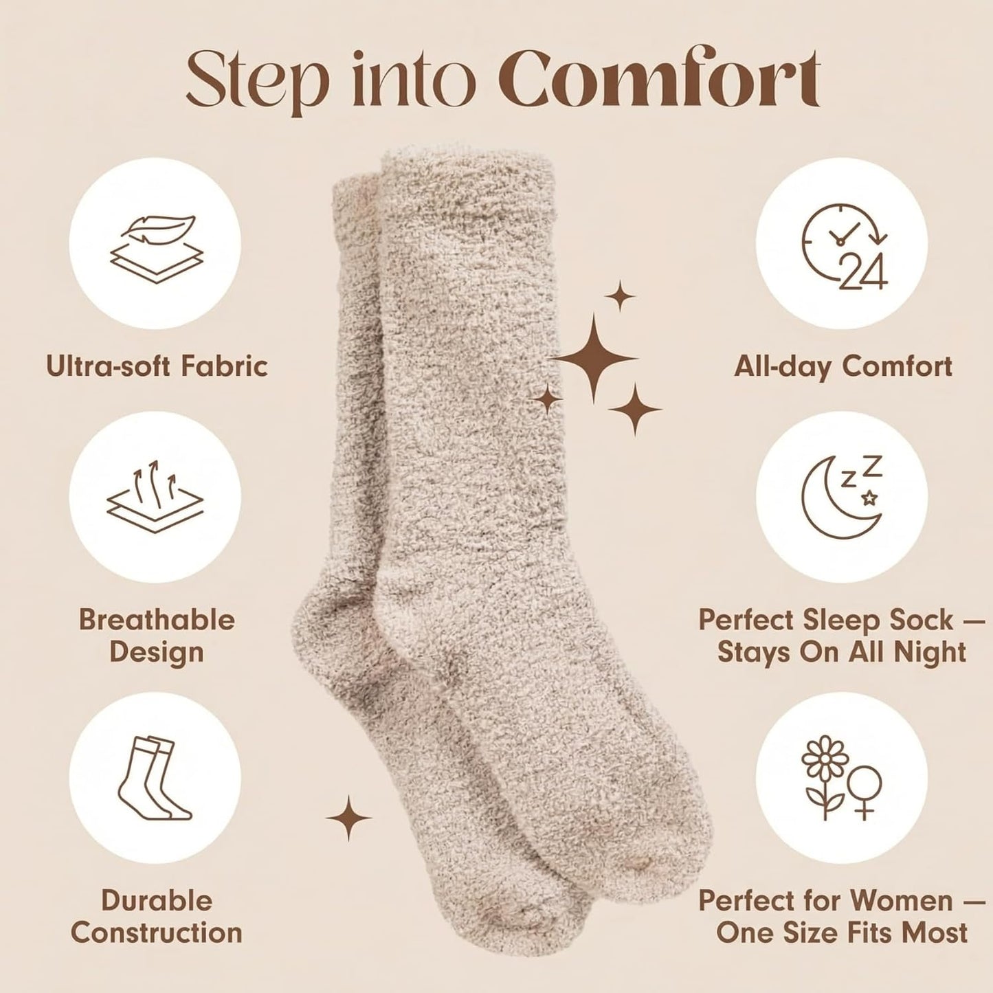 Unboxme Gifts Warm & Cozy Ultra-Luxe Cloud Sock for Women & Men - Super Soft Luxurious Fabric Sleep Socks