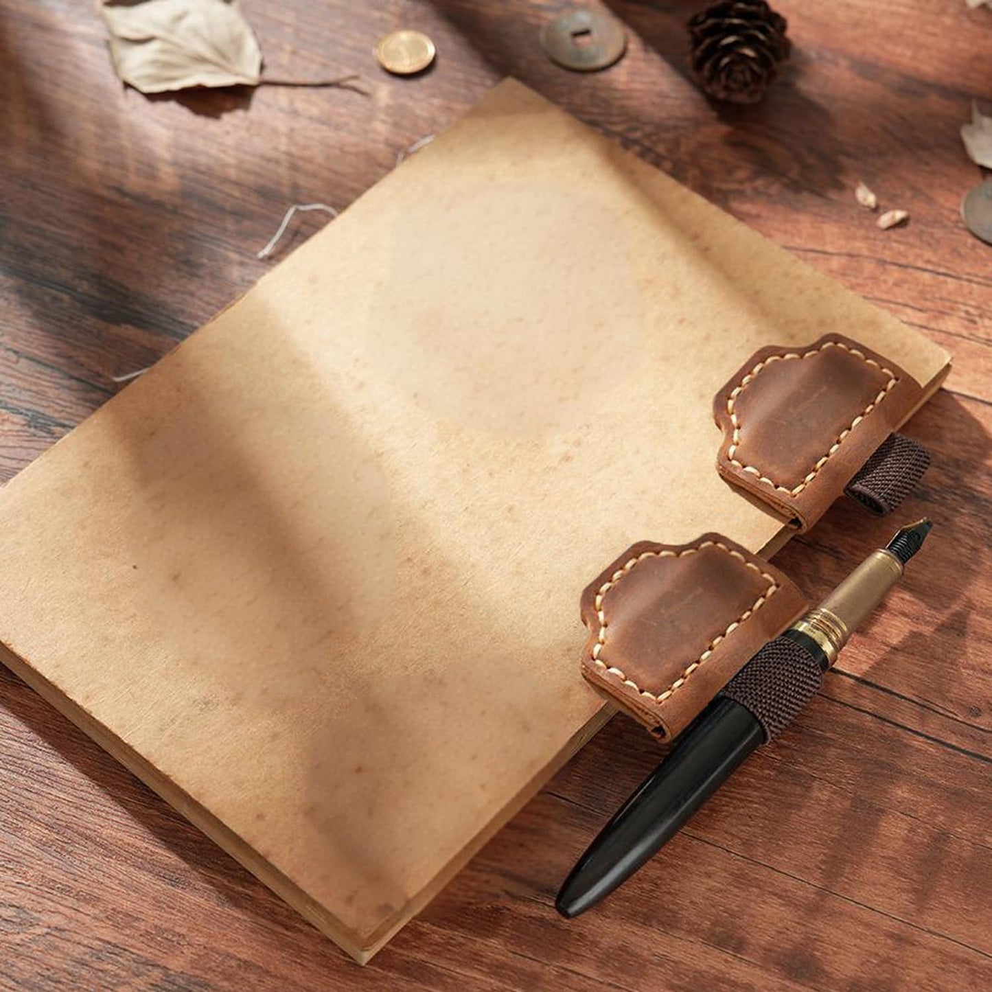 Set of 2 Genuine Leather Handmade Bookmark, Personalized Magnetic Bookmarks, Vintage Genuine Leather Book Marks for Reading, Best Gift for Book Lovers Reading Men Women Teacher