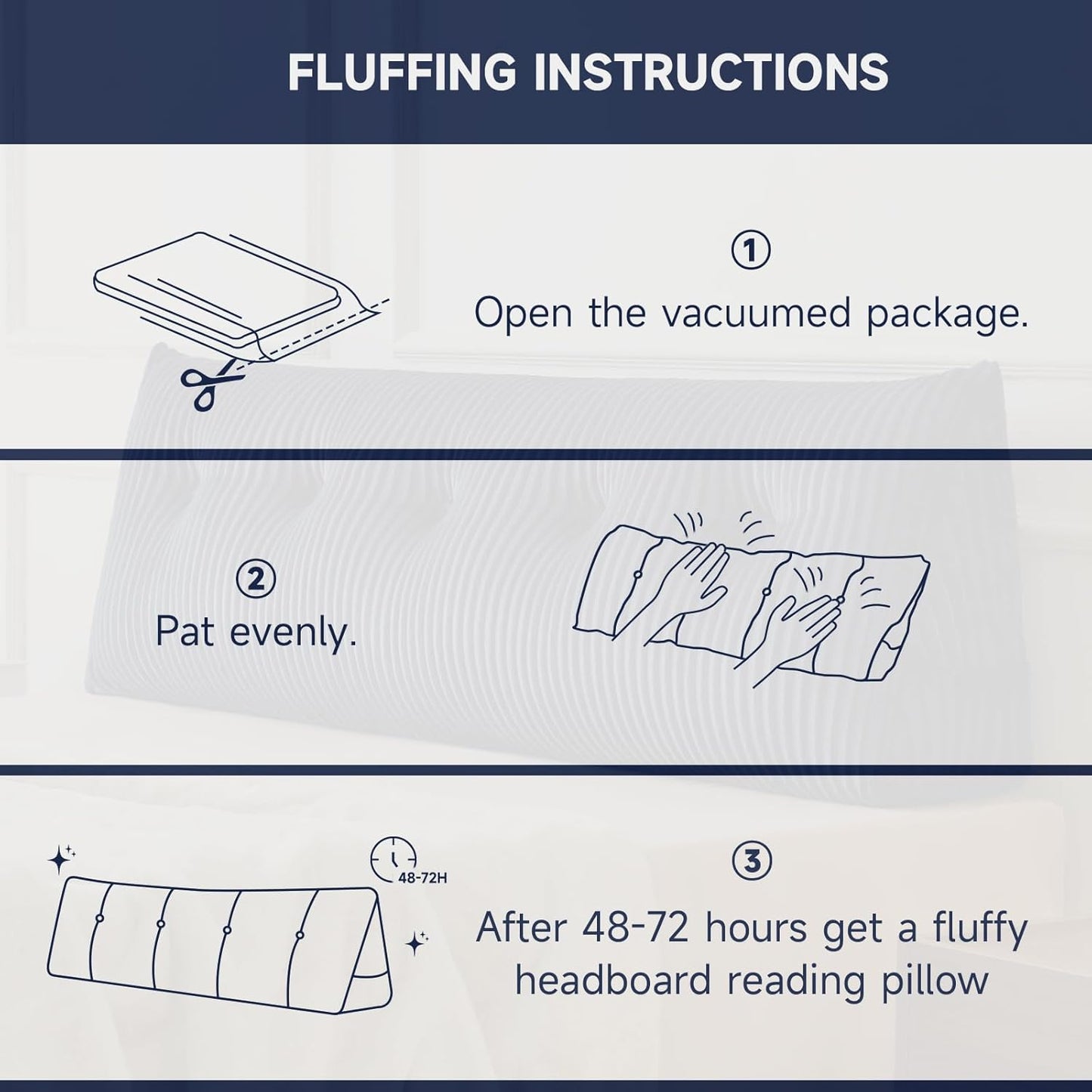 Z-hom King Headboard Pillow, Triangular Wedge Reading Pillow for Bed or Sofa, Ergonomic Backrest Cushion for Sitting Up, Reading or Relaxing, with Side Pocket，Removable Washable Cover,Grey