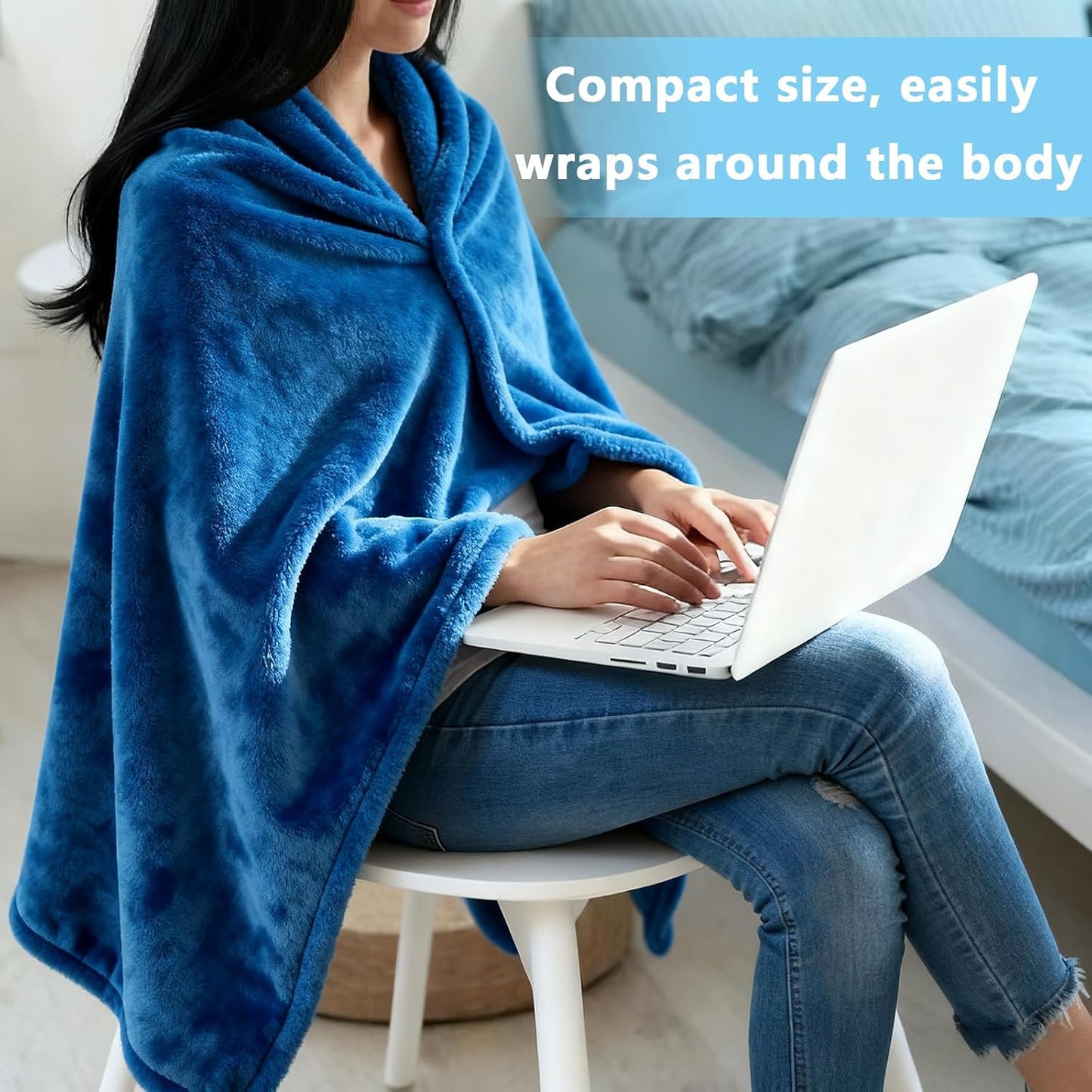 Ponchos for Women, Comfy Wearable Blanket, Gifts for People Who are Always Cold, Winter Shawl for Home, Office, Travel