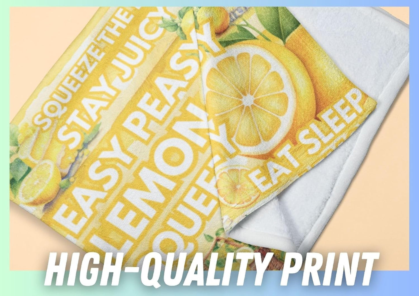 Lemon Gifts Blanket, Bed Flannel Plush Throw, for Lemon Lemonade Lover, Women, Female (50"x 65")