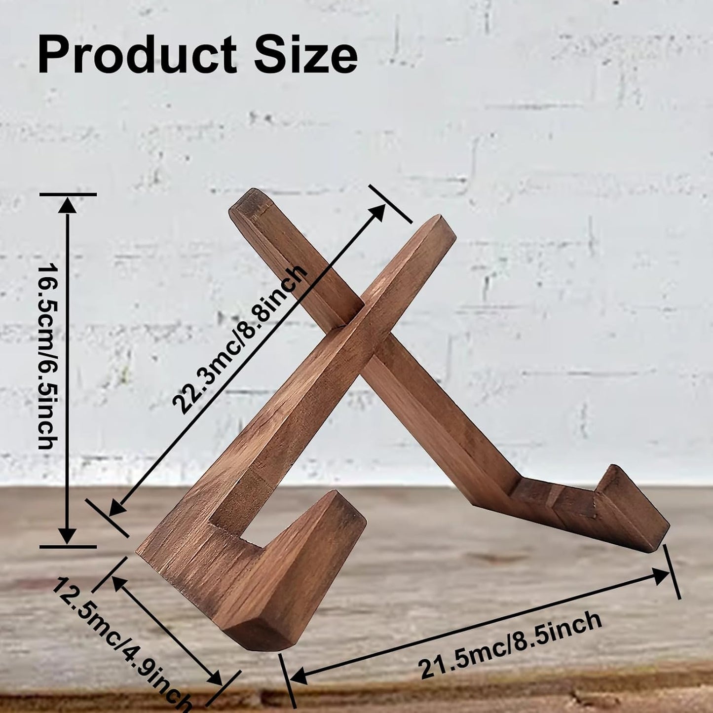 Cook Book Stand Recipe Book Holder CD Display Solid Wooden Cookbook Stand, Recipe Book Holder Countertops for Kitchen Hands-Free Cooking for Kitchen Counter
