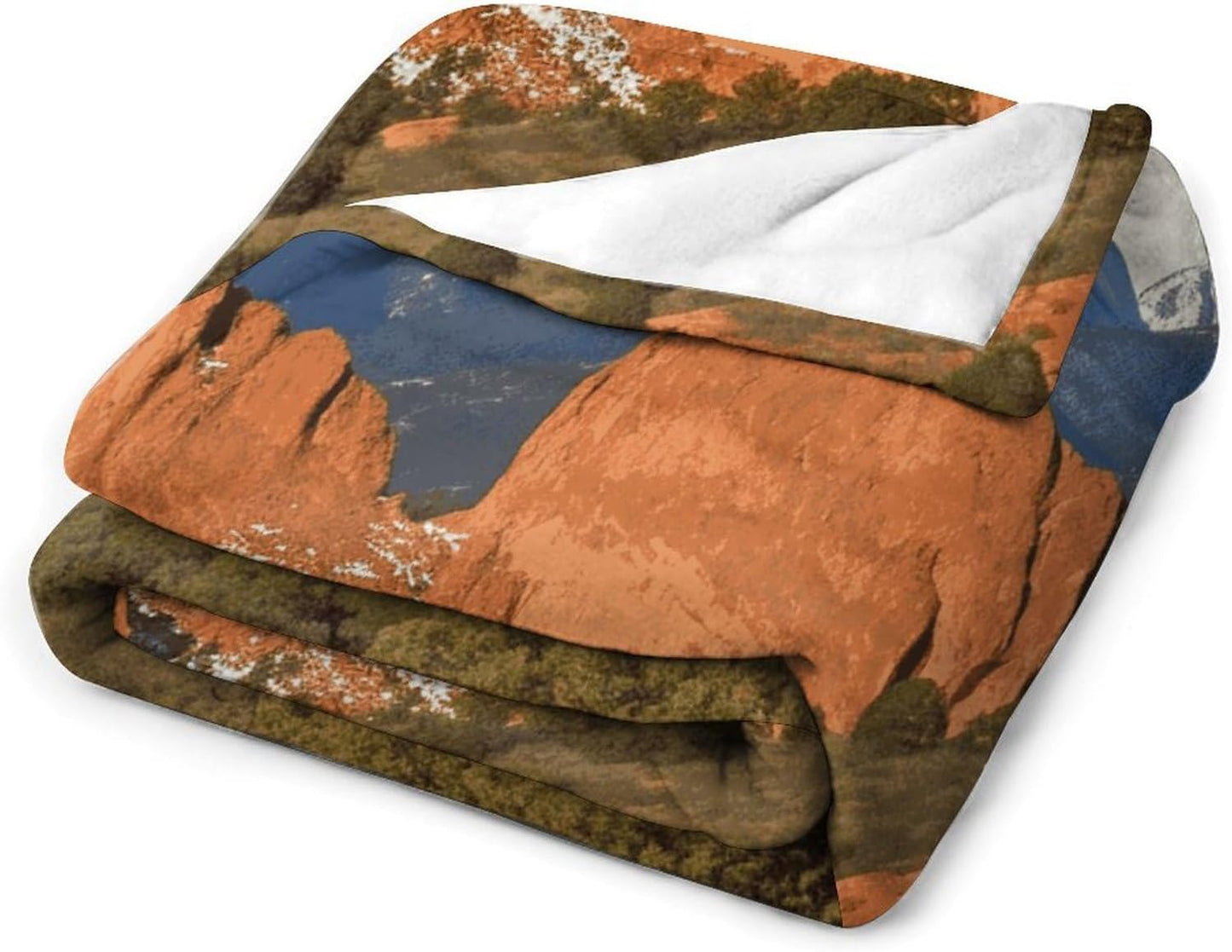 Pikes Peak Colorado Blanket Super Soft Lightweight Throw Blanket Cute Cozy Warm Bed Blanket Decorative Fuzzy Blanket All-Season Home Decor Gift for Sofa Couch Living Room 60"*80"（150 * 200cm）