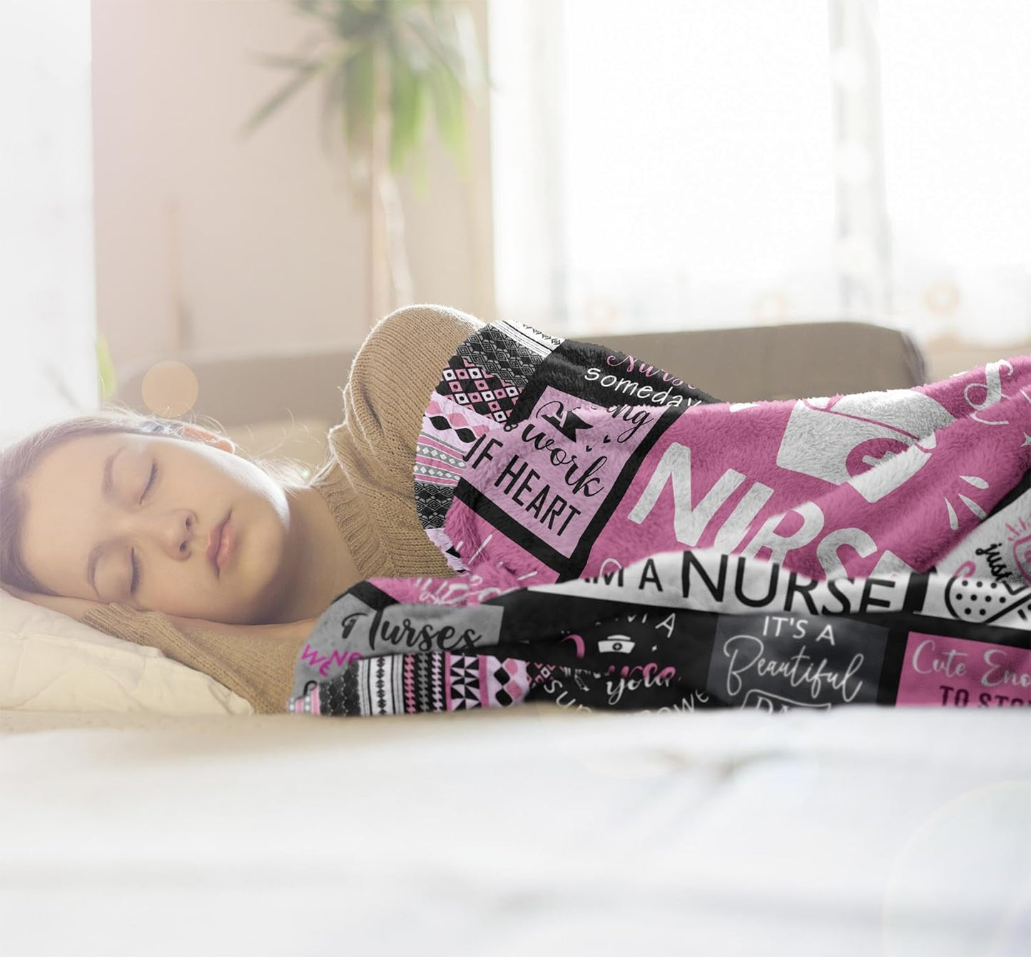 Nurse Gifts for Women, Gifts for Nurses Blanket 60"x50", Nursing Student Gifts, Nurse Practitioner Gifts, RN Gifts for Nurses, School Nurse Gifts, Nurse Appreciation Graduation Birthday Gifts