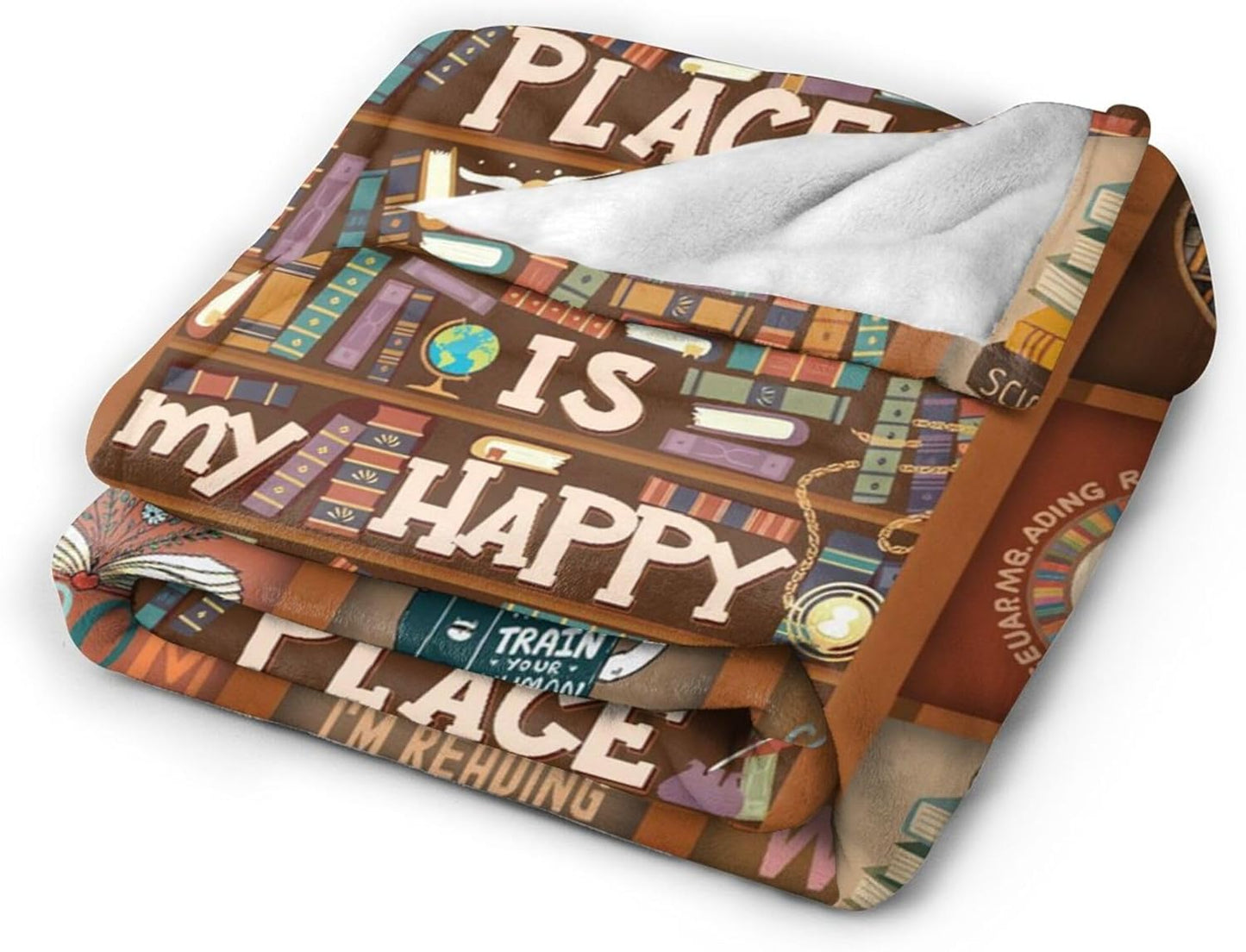 Book Lovers Gifts Blanket for Women, Bookworm Librarian Readers Booklover Bookish Gift, Books Lover Throw Blanket, Reading Accessorie Blankets Present For Birthday Christmas (Book Lovers-1, 80"X60")