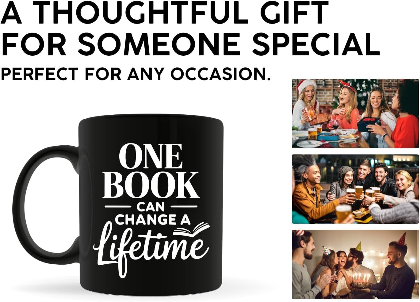 Reader Coffee Mug 11oz Black -Book lifetime - Gift for Reader Book Lover Funny Reading Readers Writers Women Bookish Club