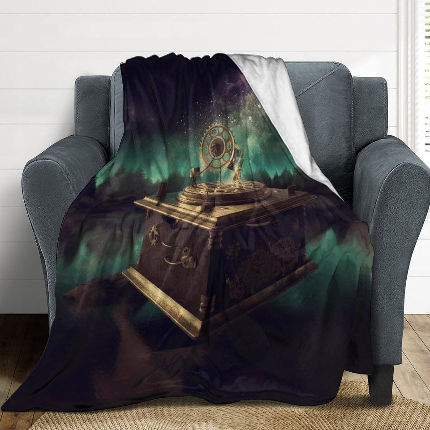 Dream Music Box Blanket Chunky Fluffy Fuzzy Bed Blankets Cozy Soft Warm Winter Blankets Anti-Pilling Flannel Throw Blanket for Couch Living Room Bedroom Multiple Size