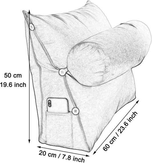 Sofa Wedge Back Cushion Support Lumbar Pillows Decorative Throw Pillows with Neck Support Improve Posture and Prevents Lower Back Pain Pregnancy Pillows for Sleeping