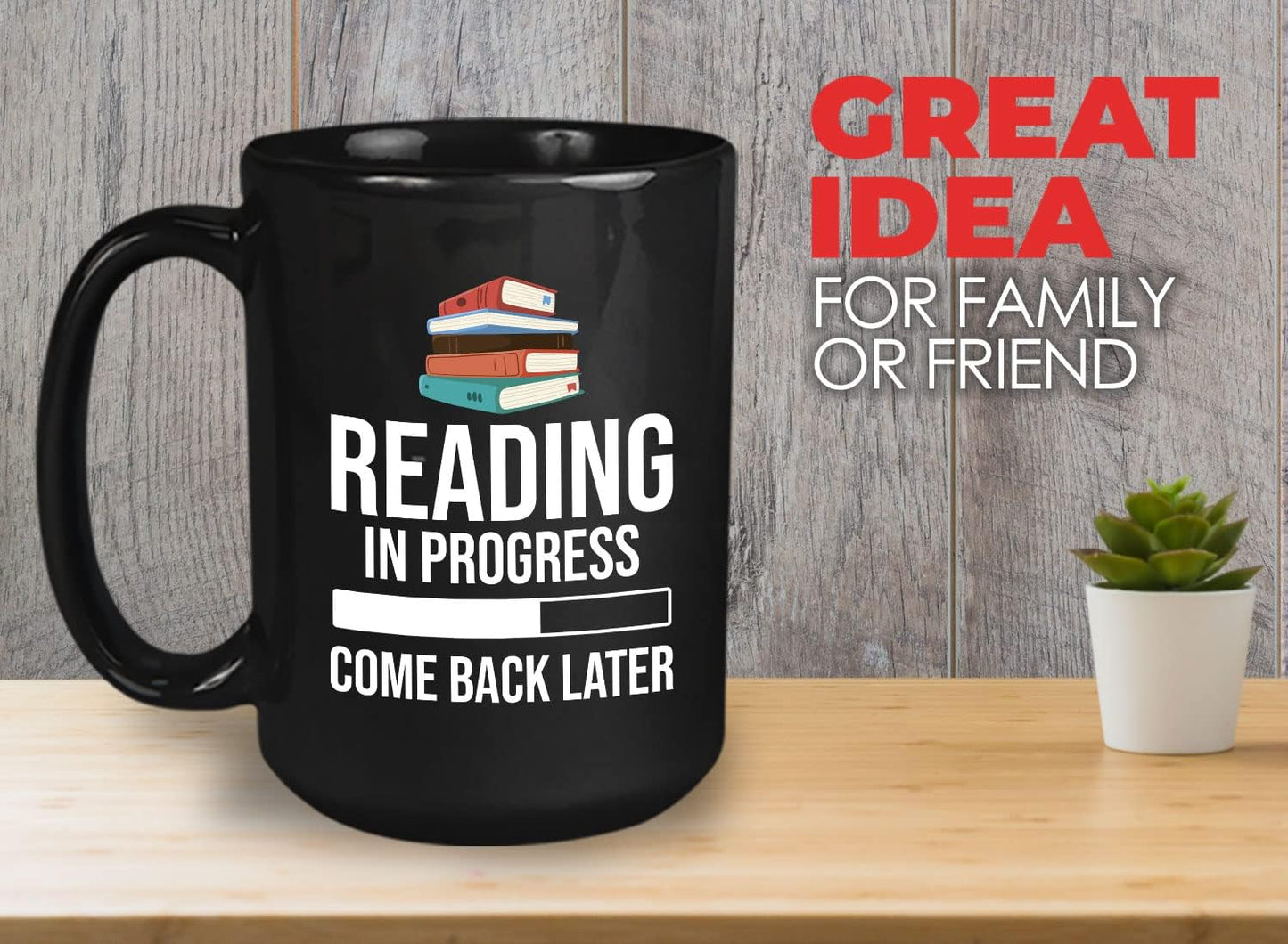 Book Lover Coffee Mug 15oz Black - Reading in - Literary librarian Literature Bookworm Historian Public Library Curator Bibliophile Bibliolater