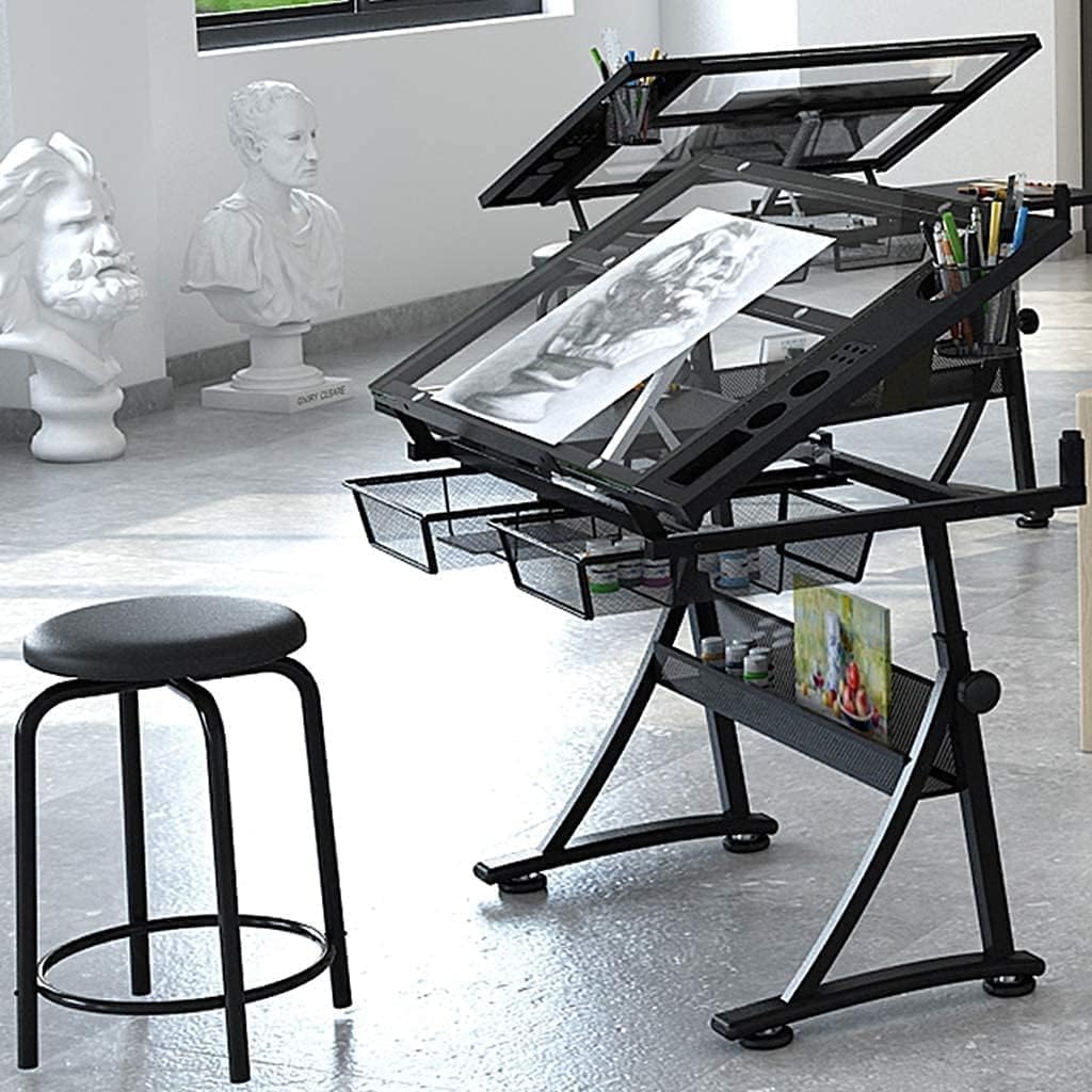 Drawing Tilting Tablet,Height Adjust Drafting Table,Drawing Desk with Adjustable Height for Art Design Drawing Writing Painting Crafting Drafting Work