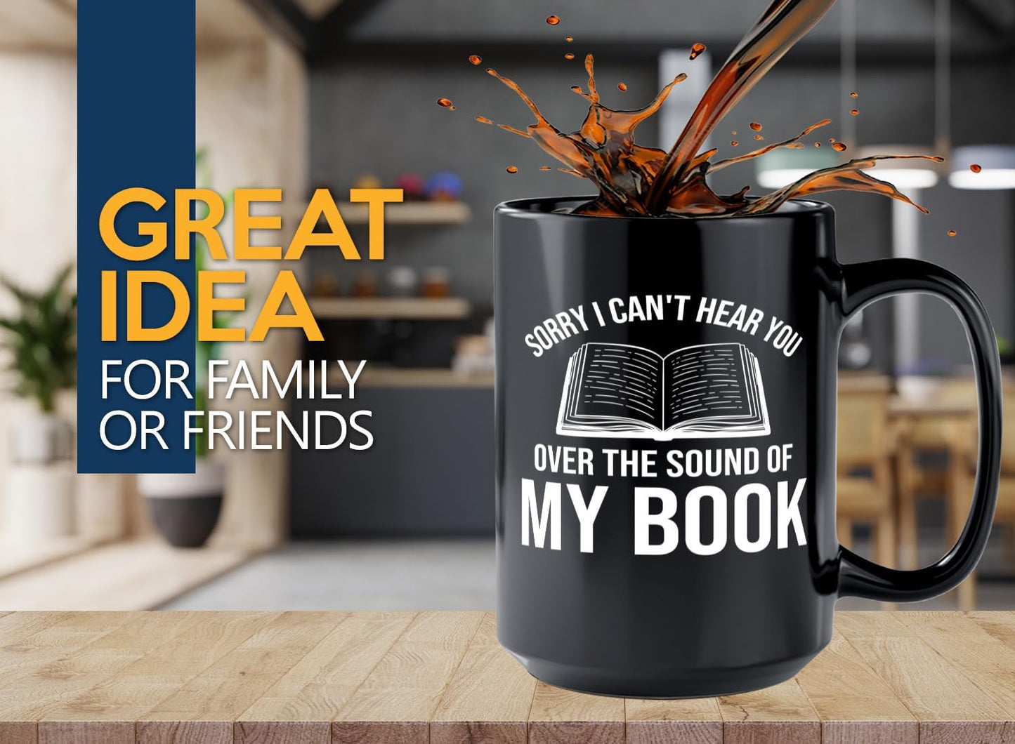 Book Lover Coffee Mug 15oz Black -Sorry I cant - Bookworm Literature Library Book Lover Reader Booked Editor Intellectual Studious