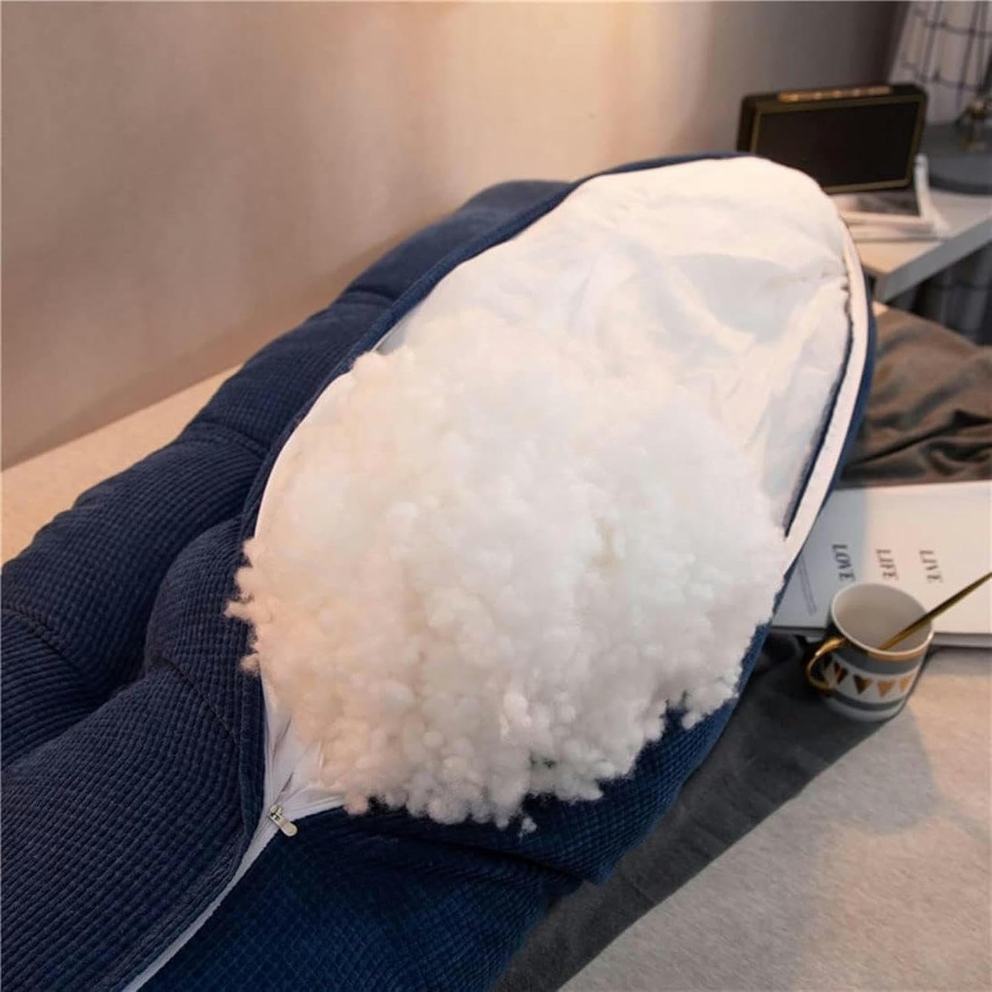 Headboard Pillow, Large Back Support Reading Pillow, Triangular headboard Back Corduroy Positioning Support Cushion, King Size headboard Cushion, Suitable for Watching TV, Game Room, Sofa