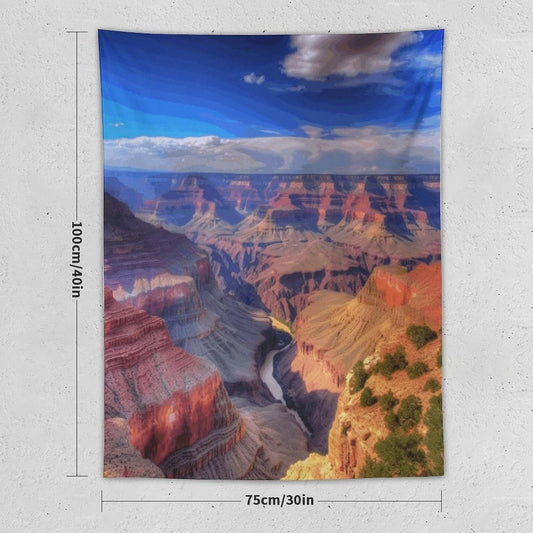 FodPand Beauty Grand Canyon Tapestry Anti-fading Wall Tapestry with Installation Kit Backdrop Banner Multipurpose Aesthetic Tapestries Boho Wall Art Hanging Decorative Blanket 30"x40"