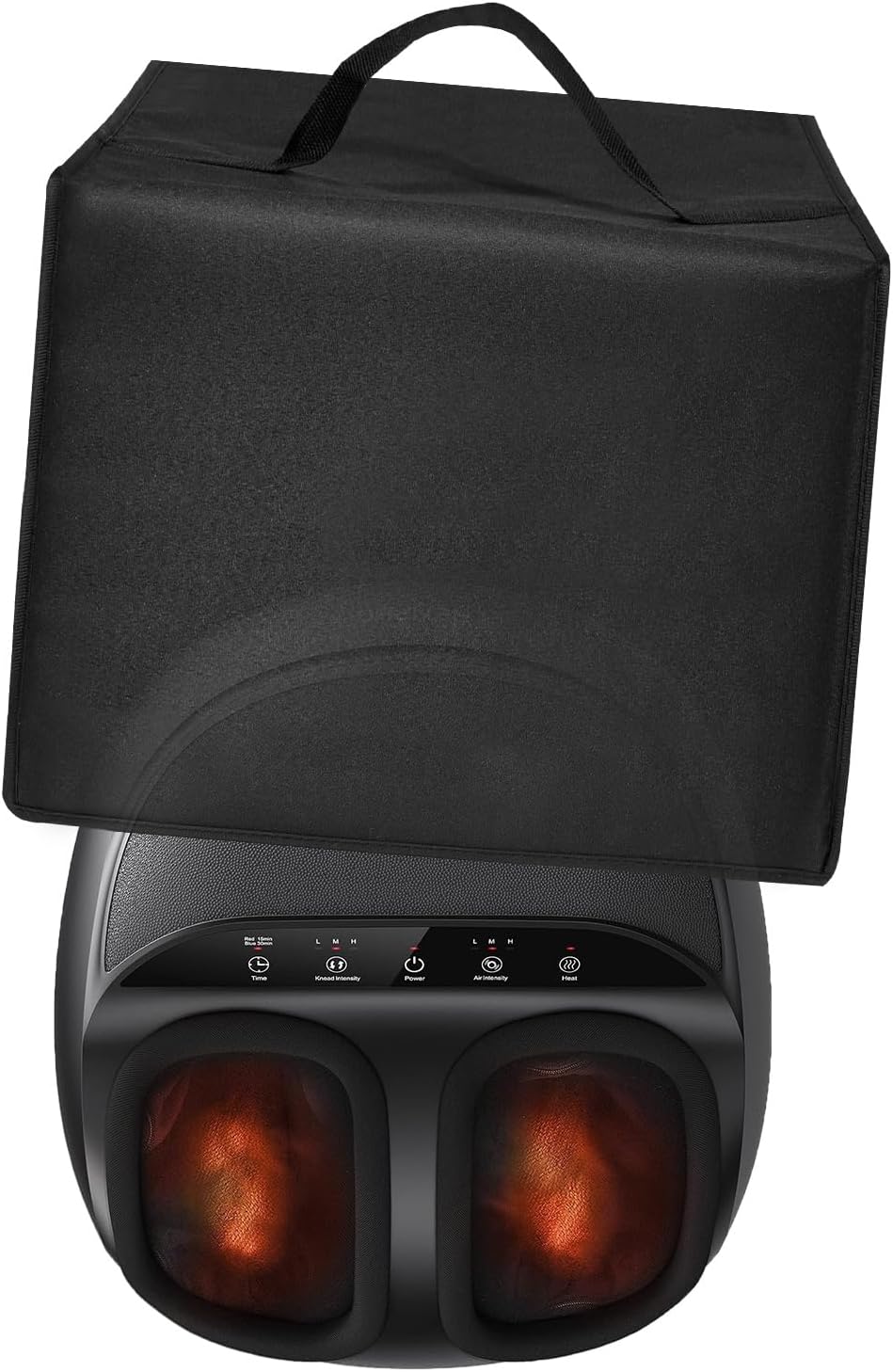Foot Massager Machine Cover Electric Massagers Lid Dsutproof Antistatic Nylon Case Compatible with RENPHO Foot Massager Machine/Shiatsu Foot Care Massager/Foot Heating Machine (Black)