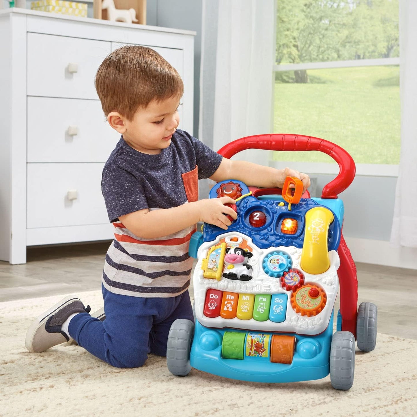 VTech Sit-to-Stand Learning Walker (Frustration Free Packaging), Blue