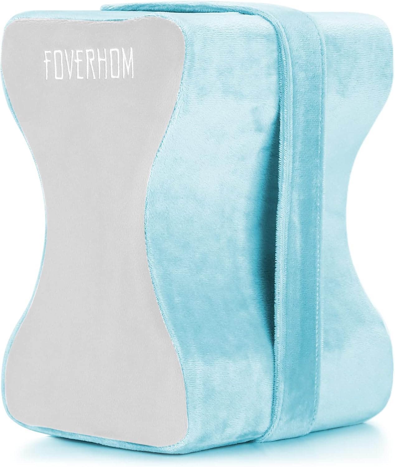 foverhom Memory Foam Knee Pillow,Orthopedic Leg Pillow for Sciatica Relief,Back Pain, Pregnancy, Leg Pain, Hip Pain and Sciatica Relie,Blue