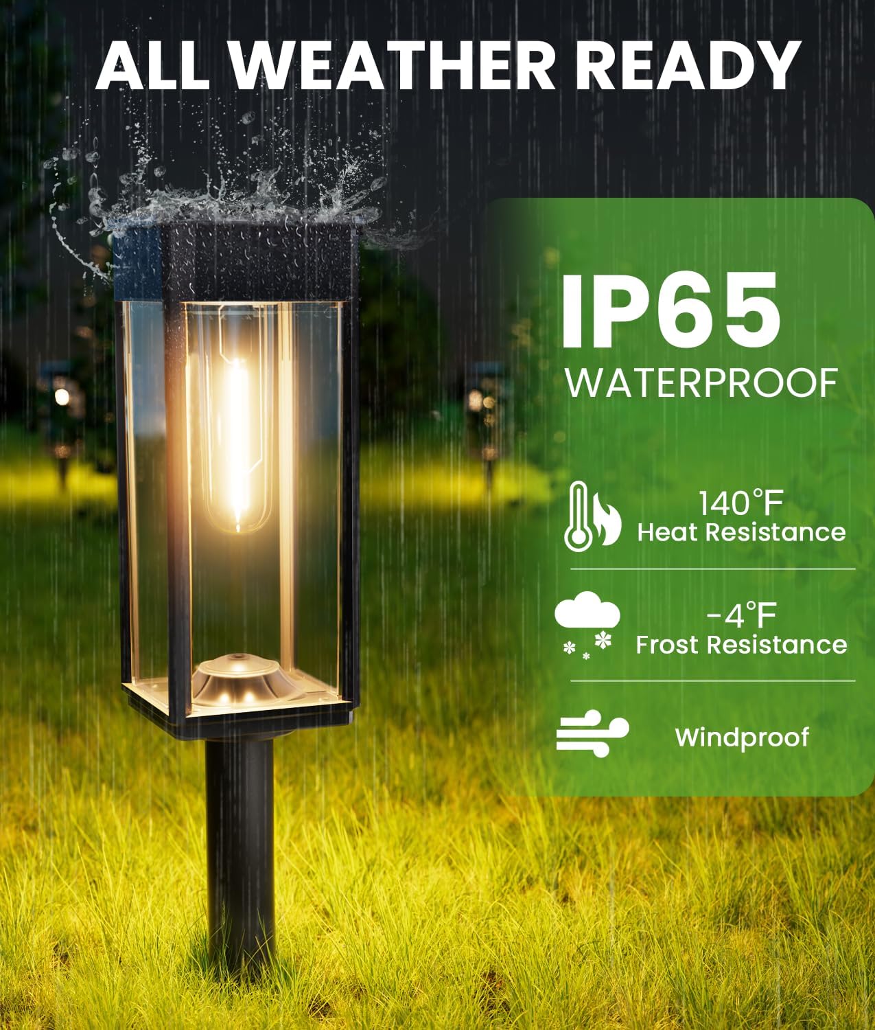 Bright Solar Pathway Lights Outdoor Waterproof IP65, 8 Pack Auto On/Off Solar Outdoor Lights for Path, Yard, Patio, Landscape, Lawn, Walkway, Driveway, Garden Decor Lighting Solar Powered
