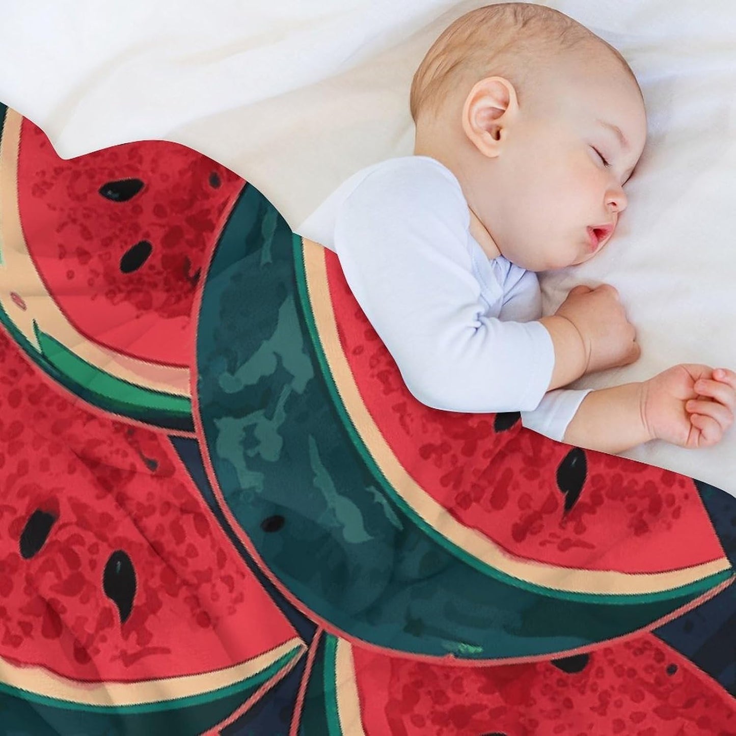 Red Watermelon Blanket Super Soft Lightweight Throw Blanket Cute Cozy Warm Bed Blanket Decorative Fuzzy Blanket All-Season Home Decor Gift for Sofa Couch Living Room 50"*60"（130 * 150cm）