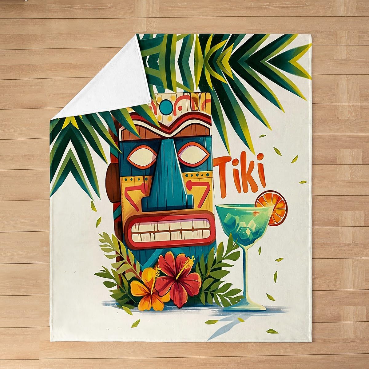 Erosebridal Hawaii Throw Blanket for Kids Boys Girls,Tropical Palm Fleece Flannel 30x40 inch,Tiki Bar Bed Blanket,Holiday Soft Warm for Baby,Pets,Leg Cover