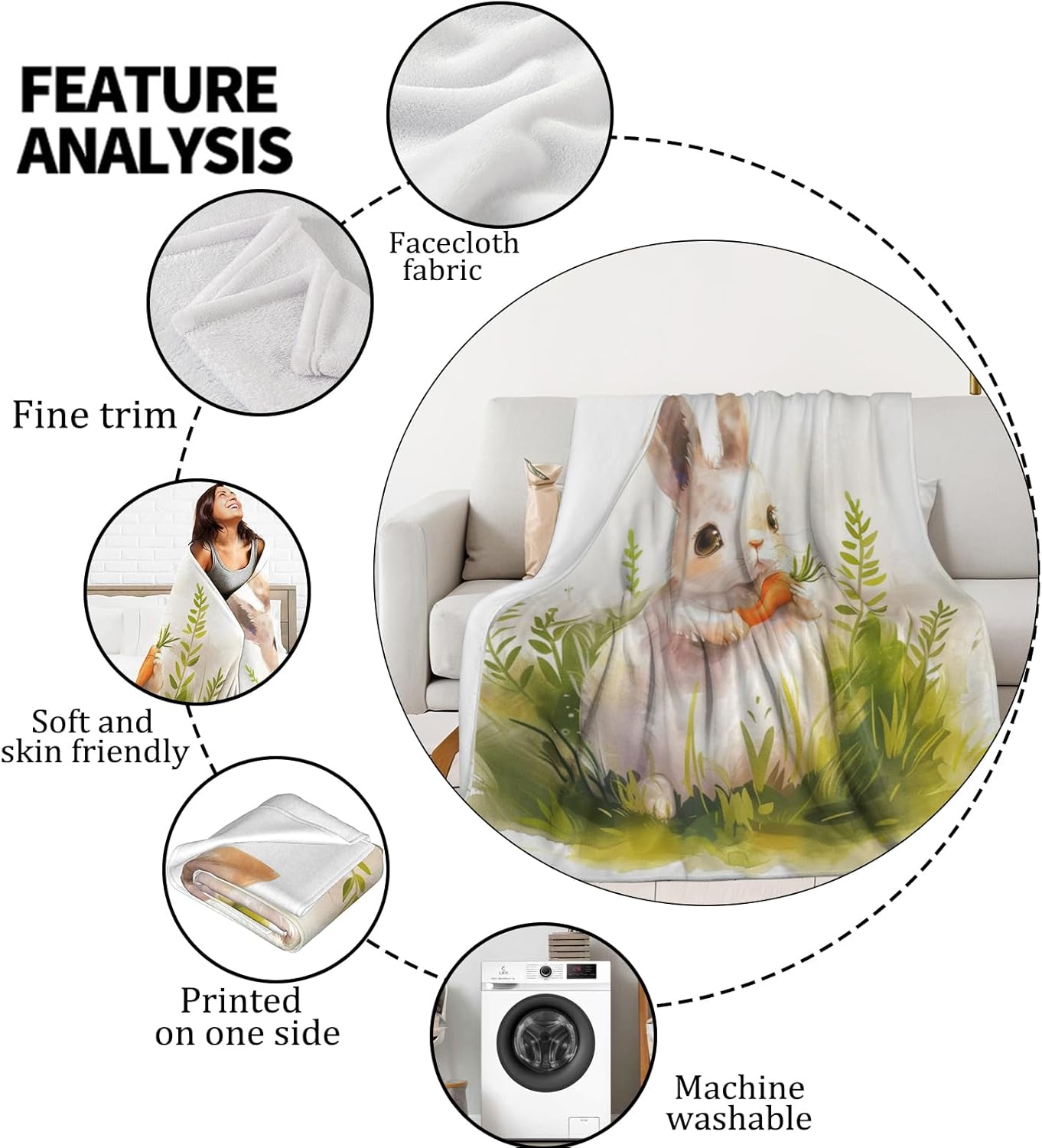 Koi Fish Blanket, Oriental Art Flannel Throw Blankets, 50"x60", Soft Warm Lightweight Fuzzy Cozy Throws for Couch Bed Sofa Living Room Travel Decorative Gifts for Nature Lover Women Men, Beige
