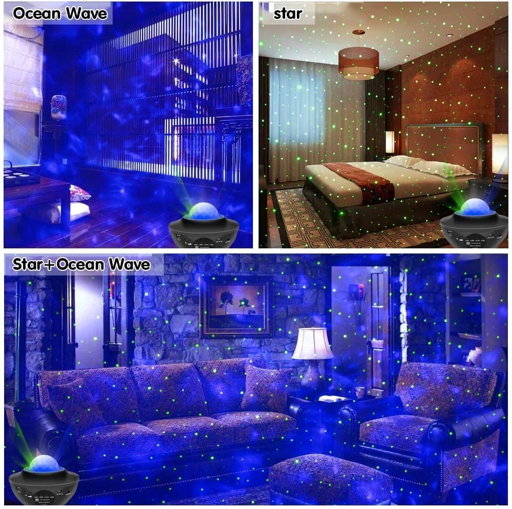 Sunbox Star Projector,Galaxy Projector Night Light with Remote Control,White Noise,Music Speaker&Timer,Starry Light Projector for Bedroom,Party,Decoration,Star Night Light