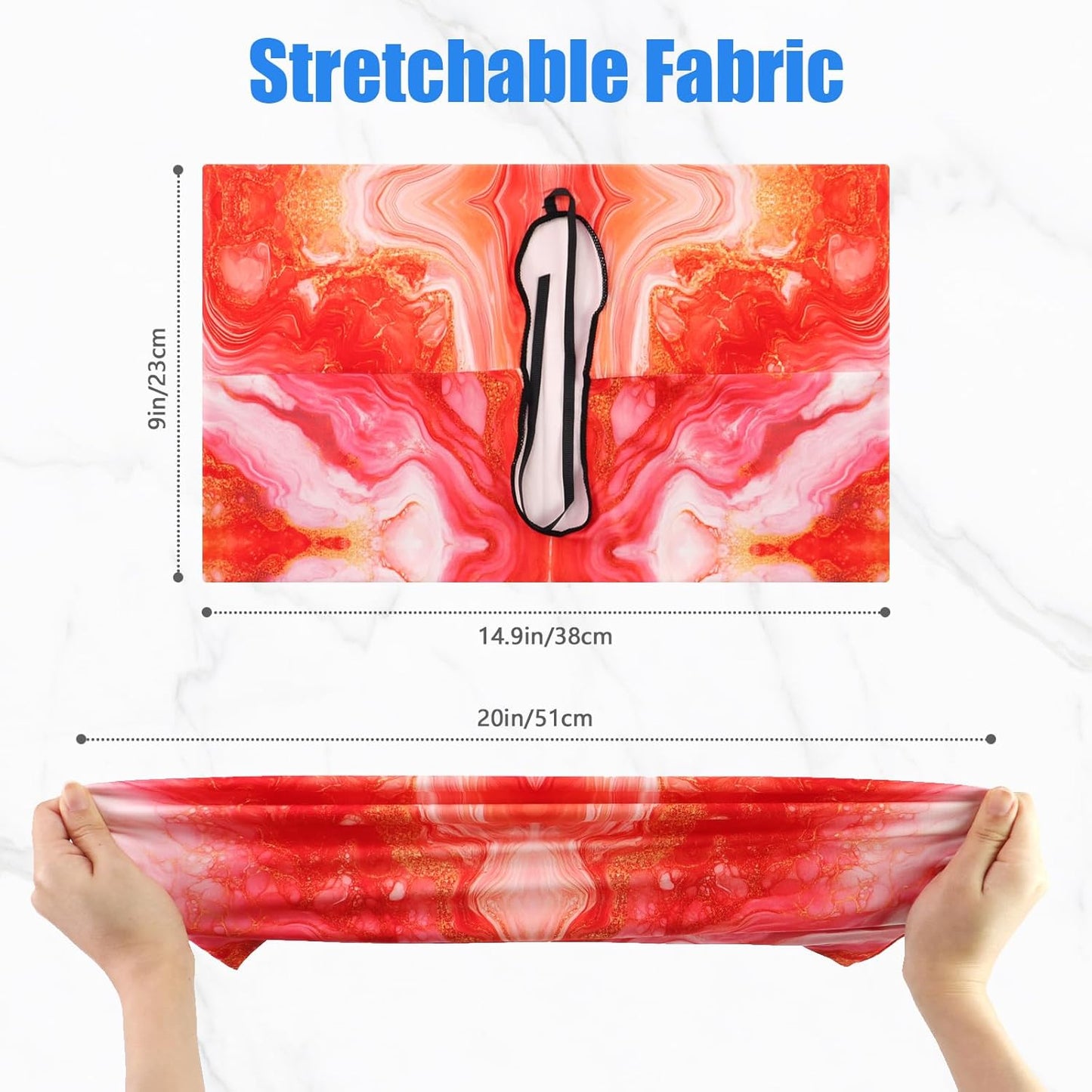 8 Pack Stretchable Book Covers, Marble Book Sleeve for Paperbacks Hardcover Textbook up to 9 x 11 in, Washable, Reusable Book Protector with Label Sticker for School Boys Girls Read Lovers