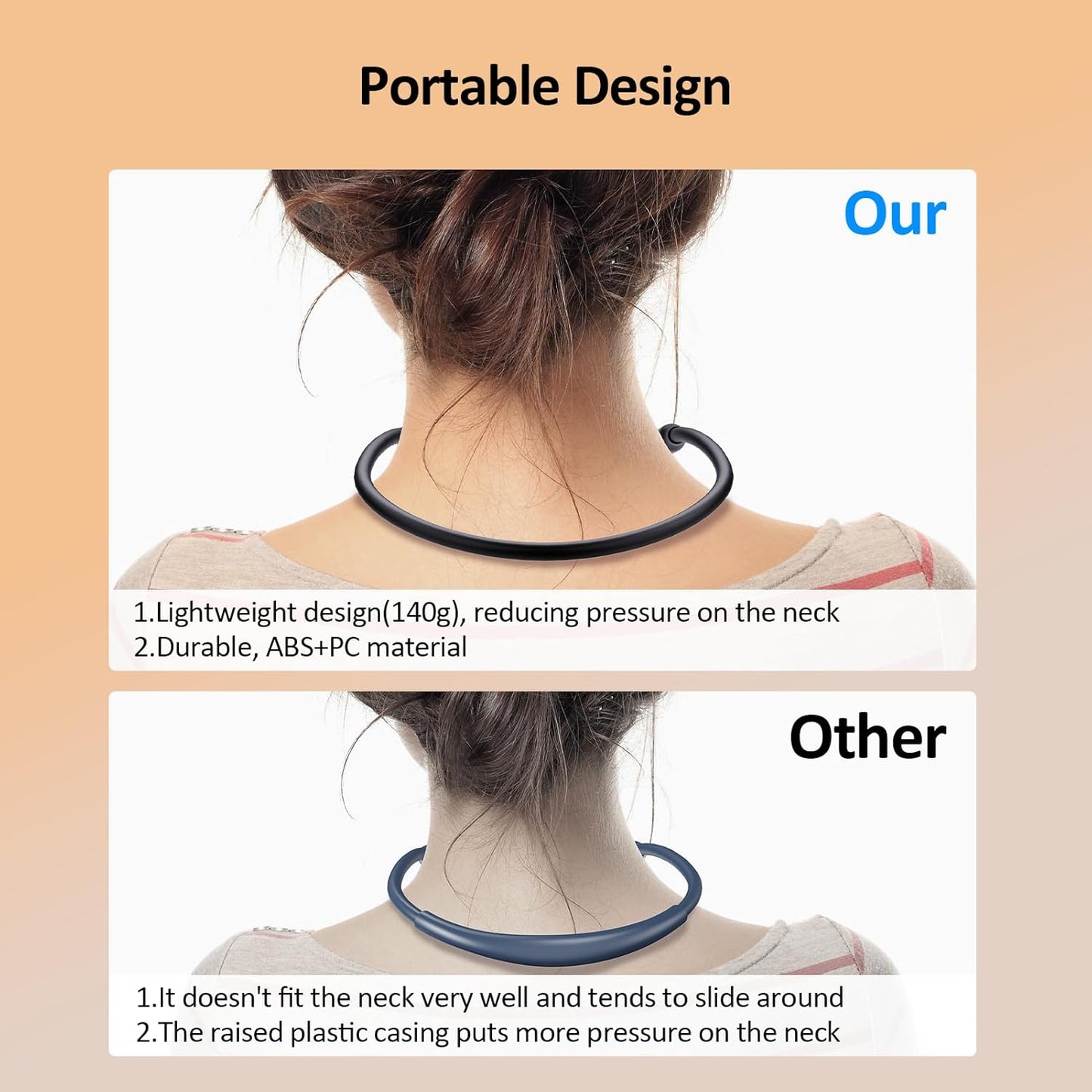 fansitc 2 Pcs LED Neck Reading Lights, Book Light for Reading in Bed, 3 Colors, 3 Brightness Levels, 380° Rotating Neck Light Rechargeable, 80 Hrs Runtime for Reading, Knitting, Crafting, Repairing