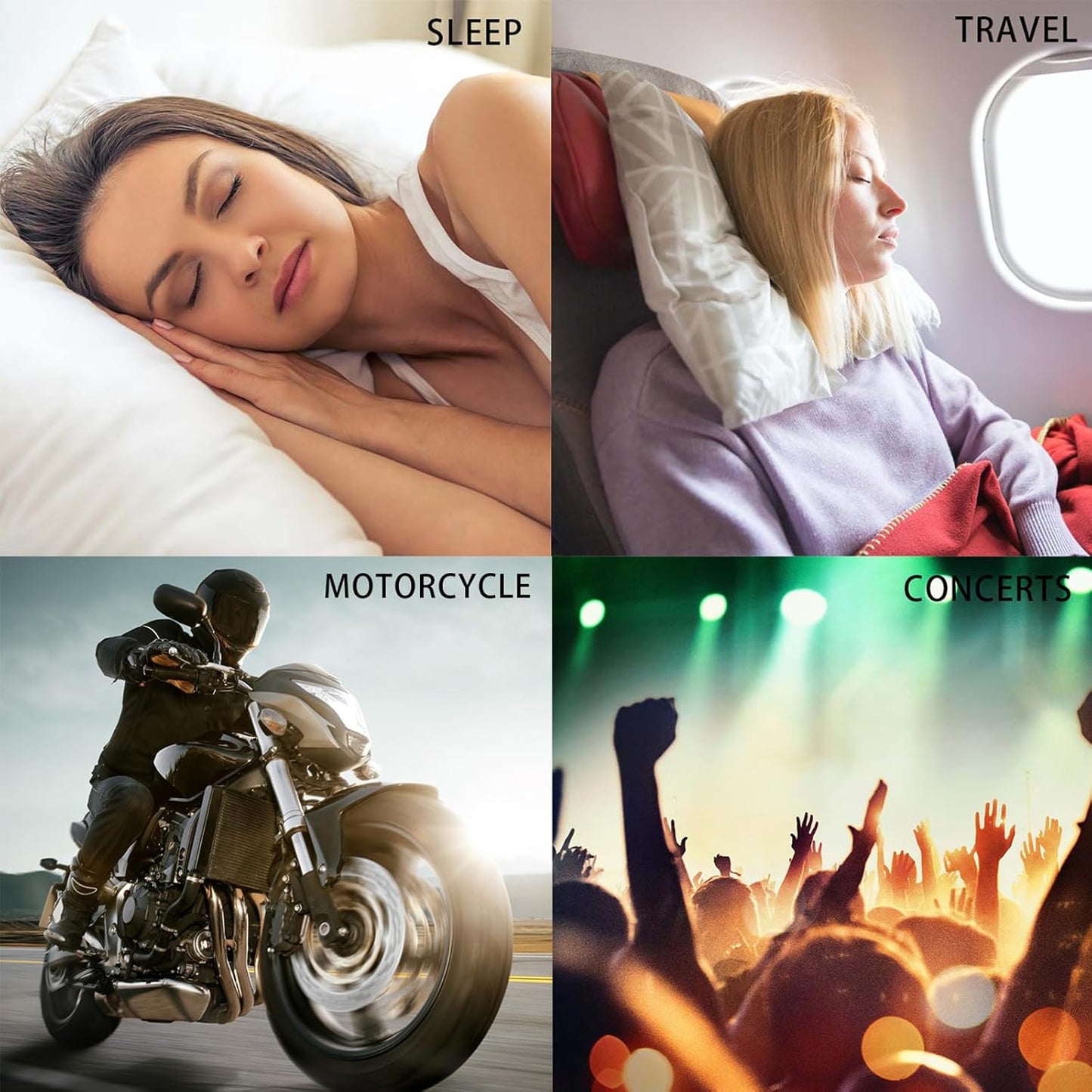 Earplugs for Sleeping, 33db Noise Canceling Ear Plugs, Waterproof Reusable Noise Canceling Earplugs for Concerts, Motorcycles, Travel and Hearing Protection - 8 Ear Tips in XS/S/M/L, Orange