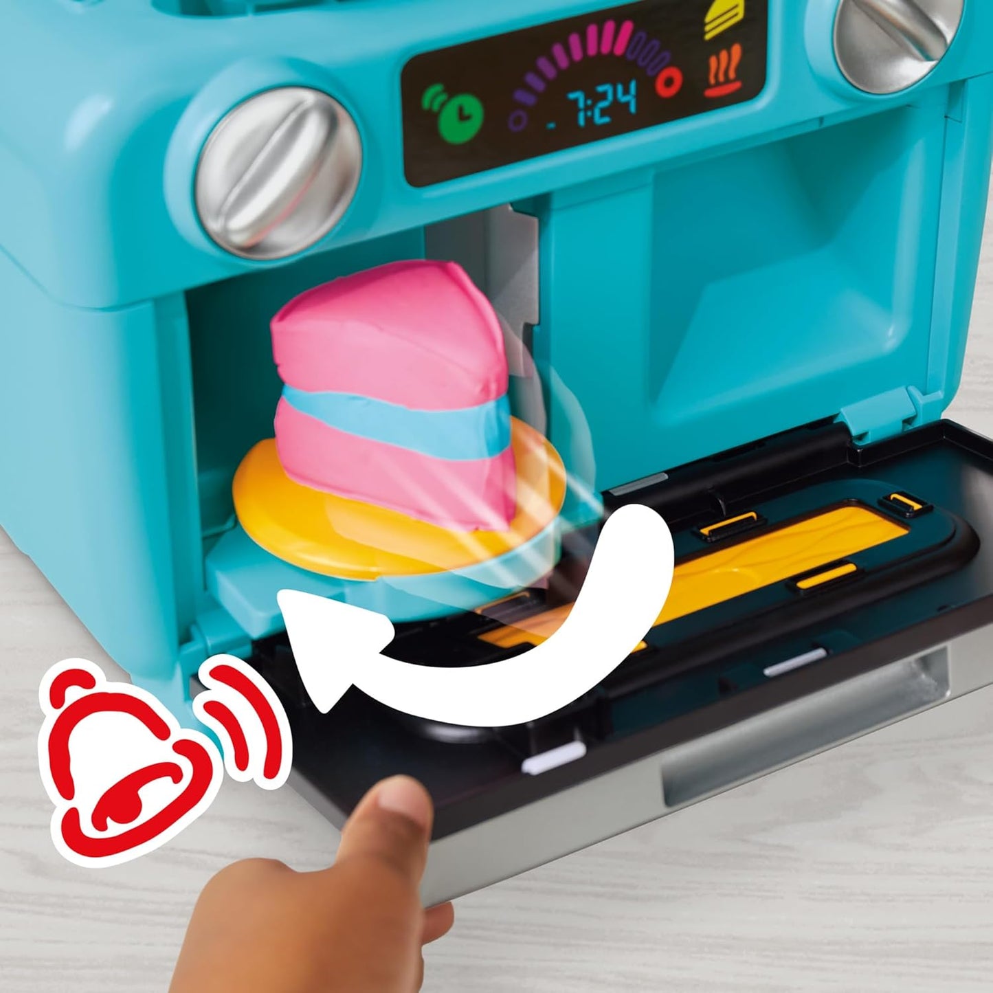 Play-Doh Super Slice Cake Playset, Toy Oven with Play Kitchen Accessories & 11 Modeling Compound Cans, Kids Arts & Crafts, Ages 3+